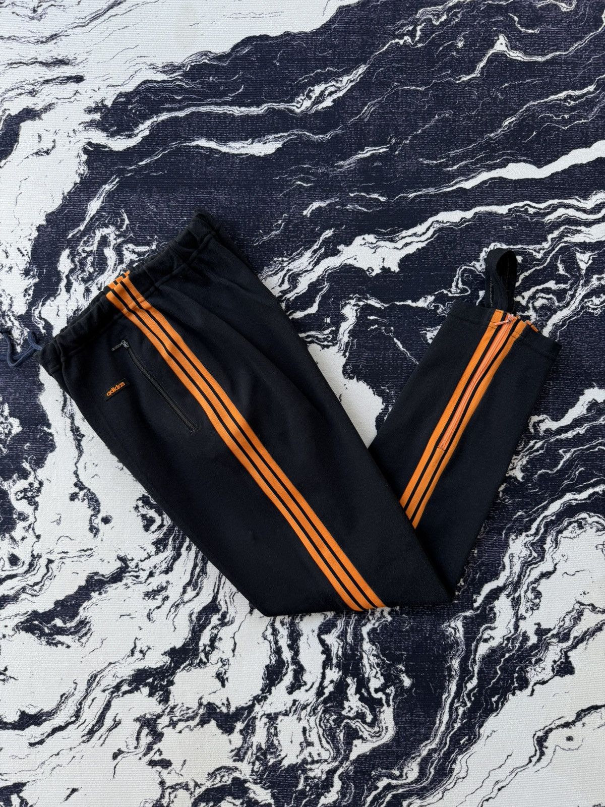 Adidas × Japanese Brand × Vintage Vintage adidas w.germany trackpants black orange Size US 30 / EU 46 - 1 Thumbnail