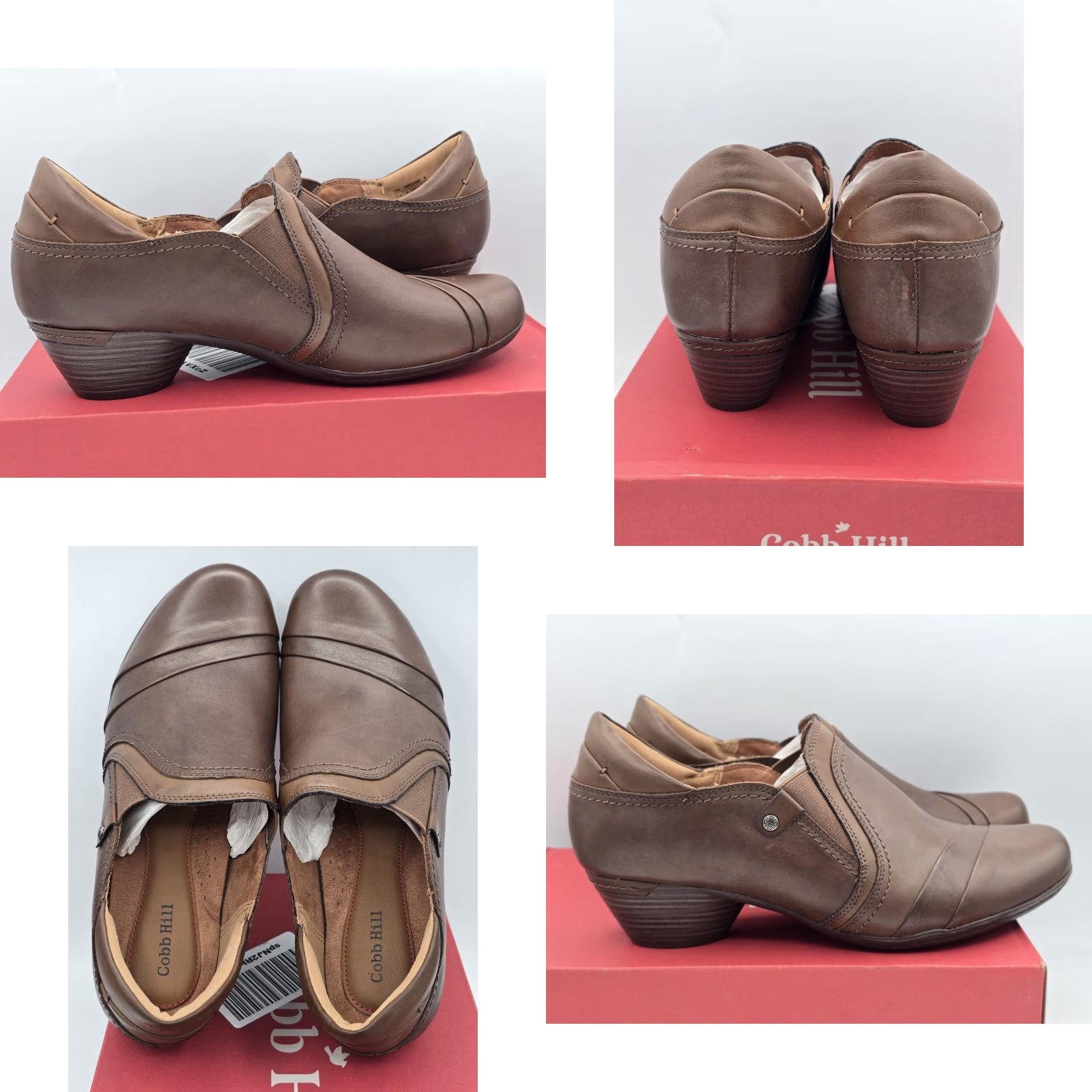 Vintage Cobb Hill Laurel Slip-On Boots Women Brown Leather Ankle Bootie Sz 10M - Brown Leather Cobb Hill Laurel Slip-On Womens Shoes Sz 10M Womens Boots Size US 10 / IT 40 - 8 Thumbnail