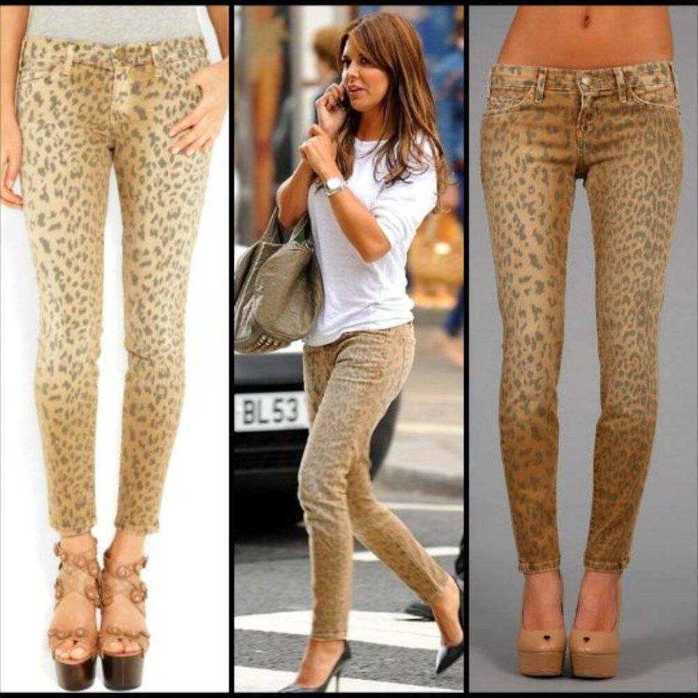 Current/Elliot NWT New $257 Current/Elliott Stiletto Amber Leopard Skinny Size 28" / US 6 / IT 42 - 2 Thumbnail