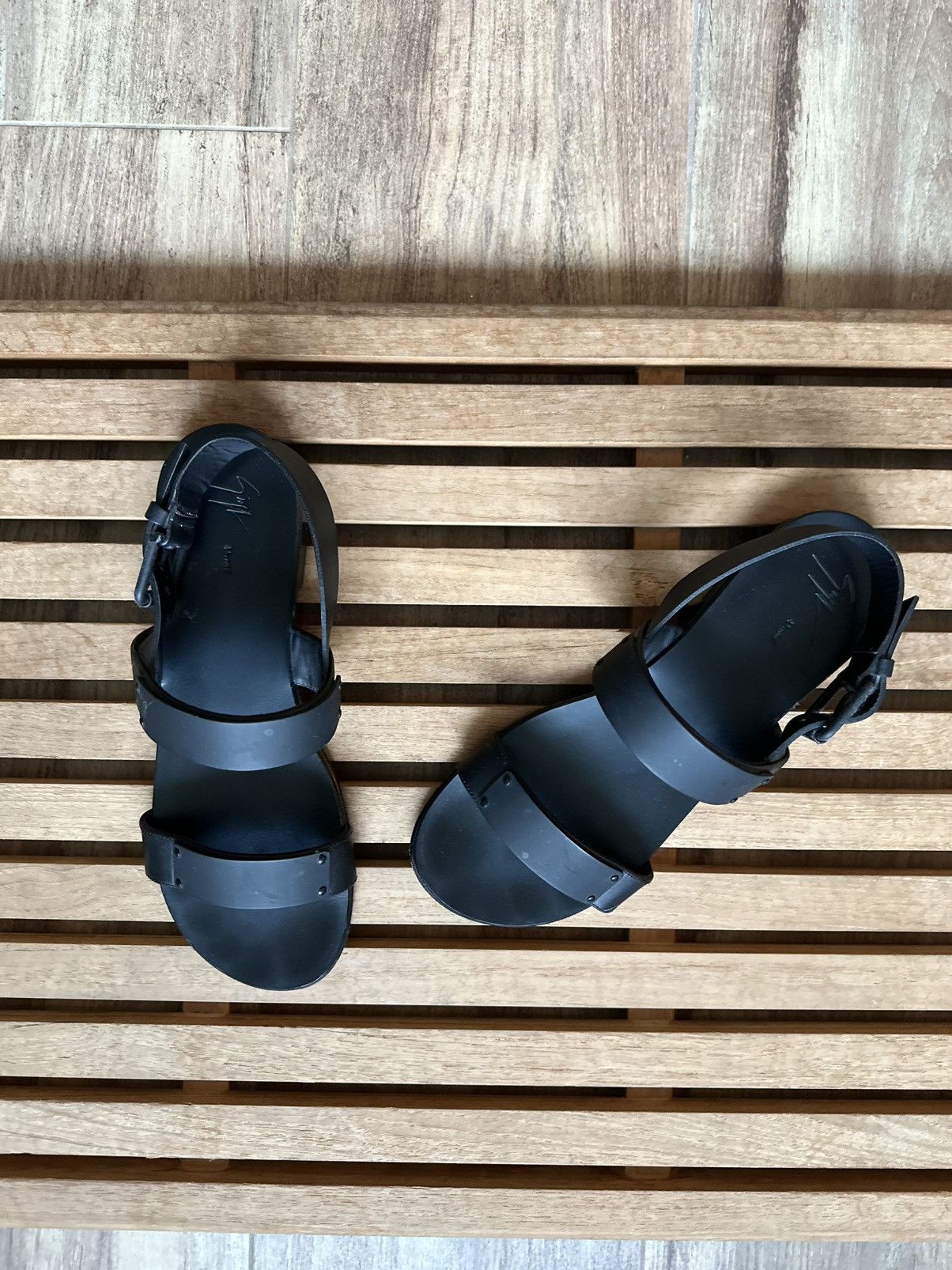 Giuseppe Zanotti Giuseppe Zanotti Homme Zak Flat Sandals. Black/Black. Sz. 44 Size US 11 / EU 44 - 7 Thumbnail