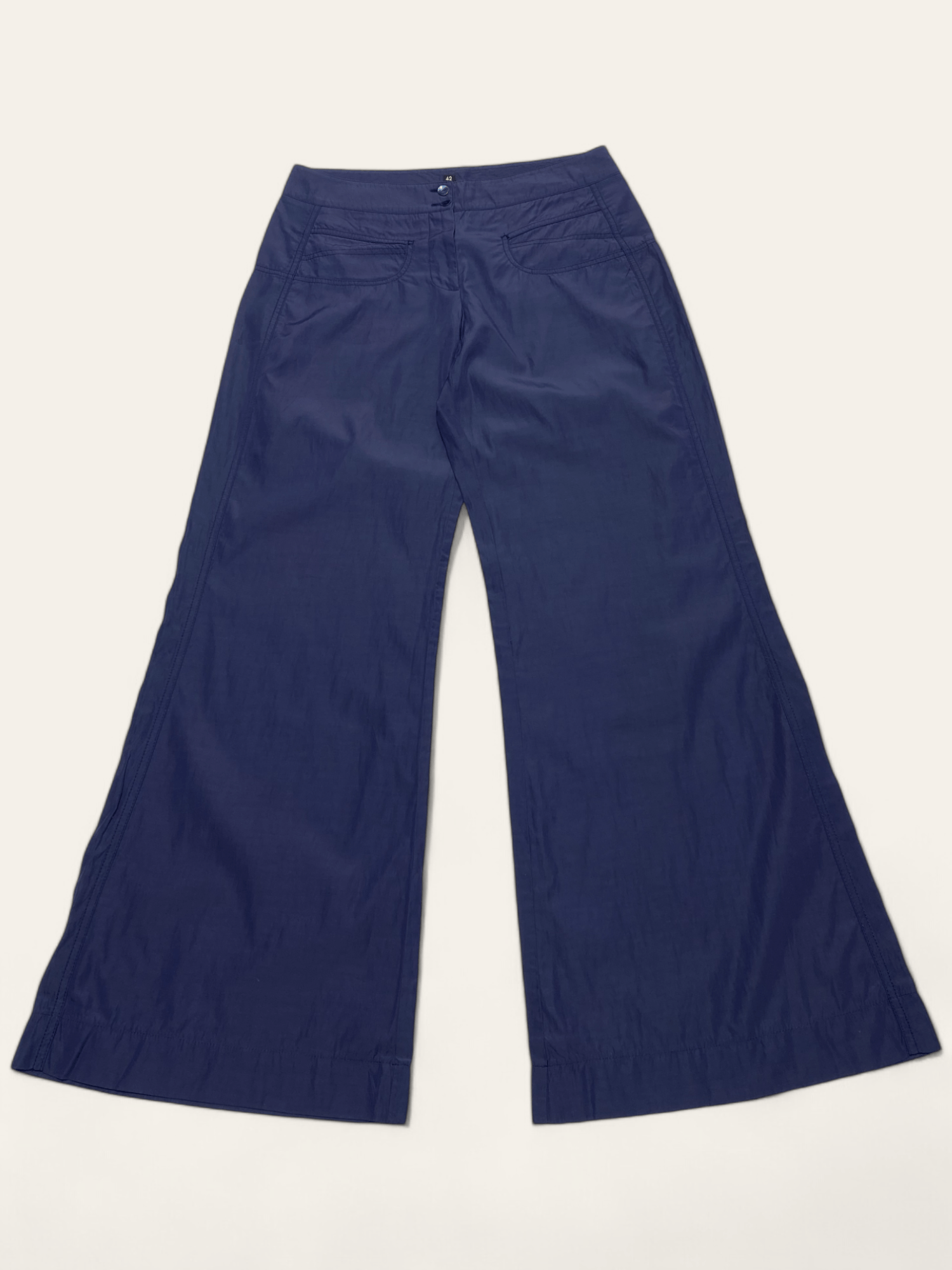 Japanese Brand Vintage BLEU BLANC ROUGE Baggy Oversized Wide Hem Pants Size 33" - 1 Thumbnail