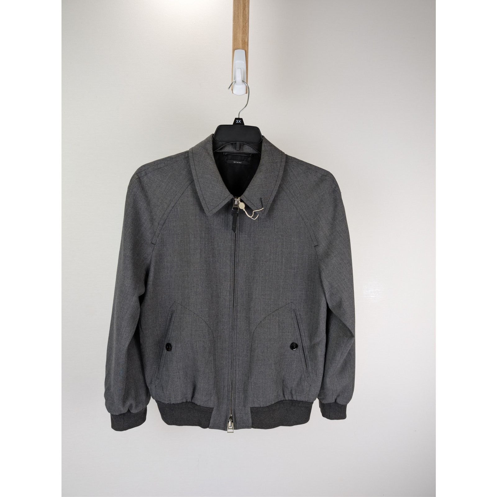 Tom Ford o1rshd1 CC20 Ribbed-Trim Twill Bomber Jacket Light Jacket Size US M / EU 48-50 / 2 - 8 Thumbnail
