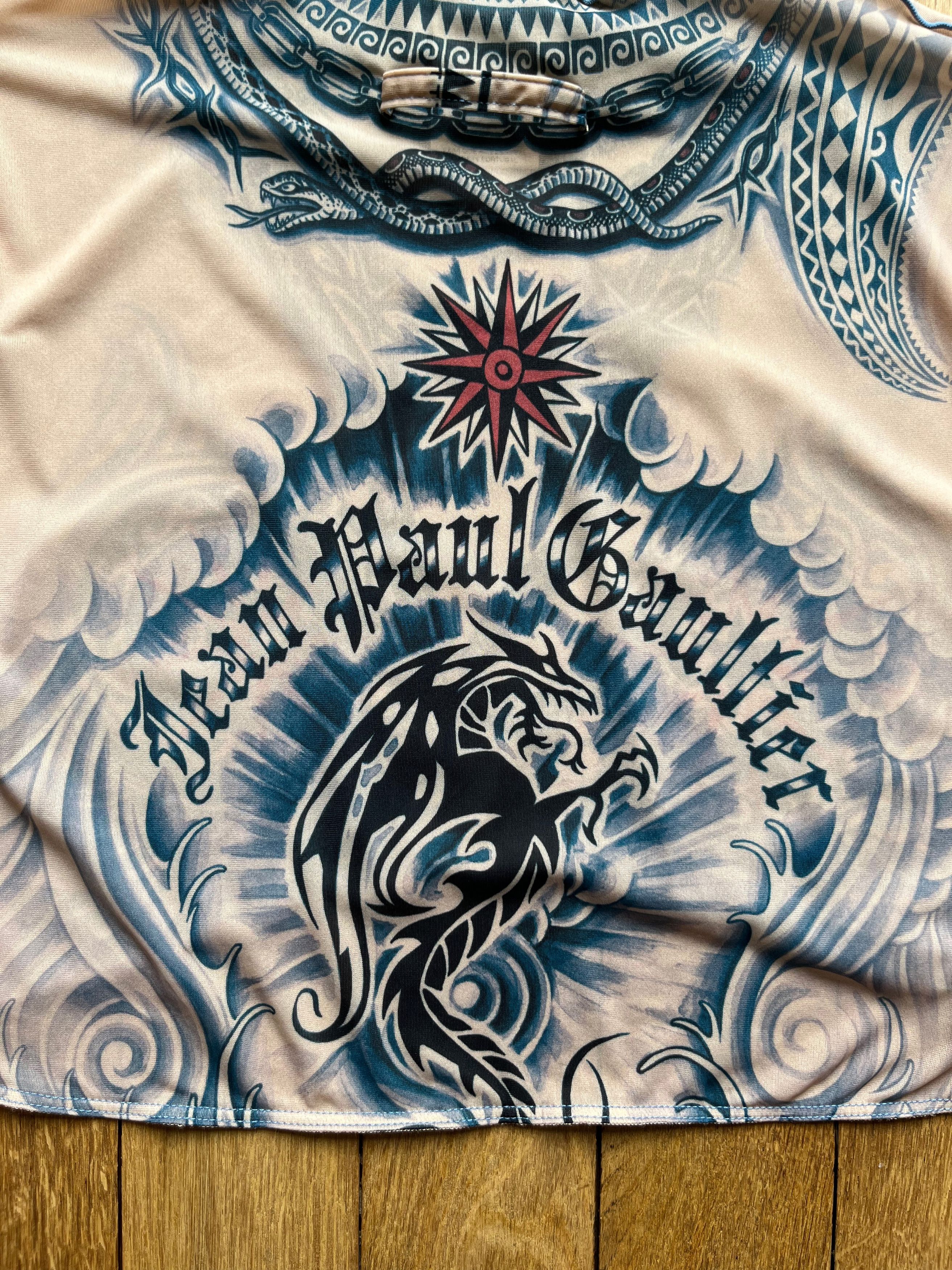 Jean Paul Gaultier Jean Paul Gaultier cropped tattoo print top Size XL / US 12-14 / IT 48-50 - 4 Thumbnail