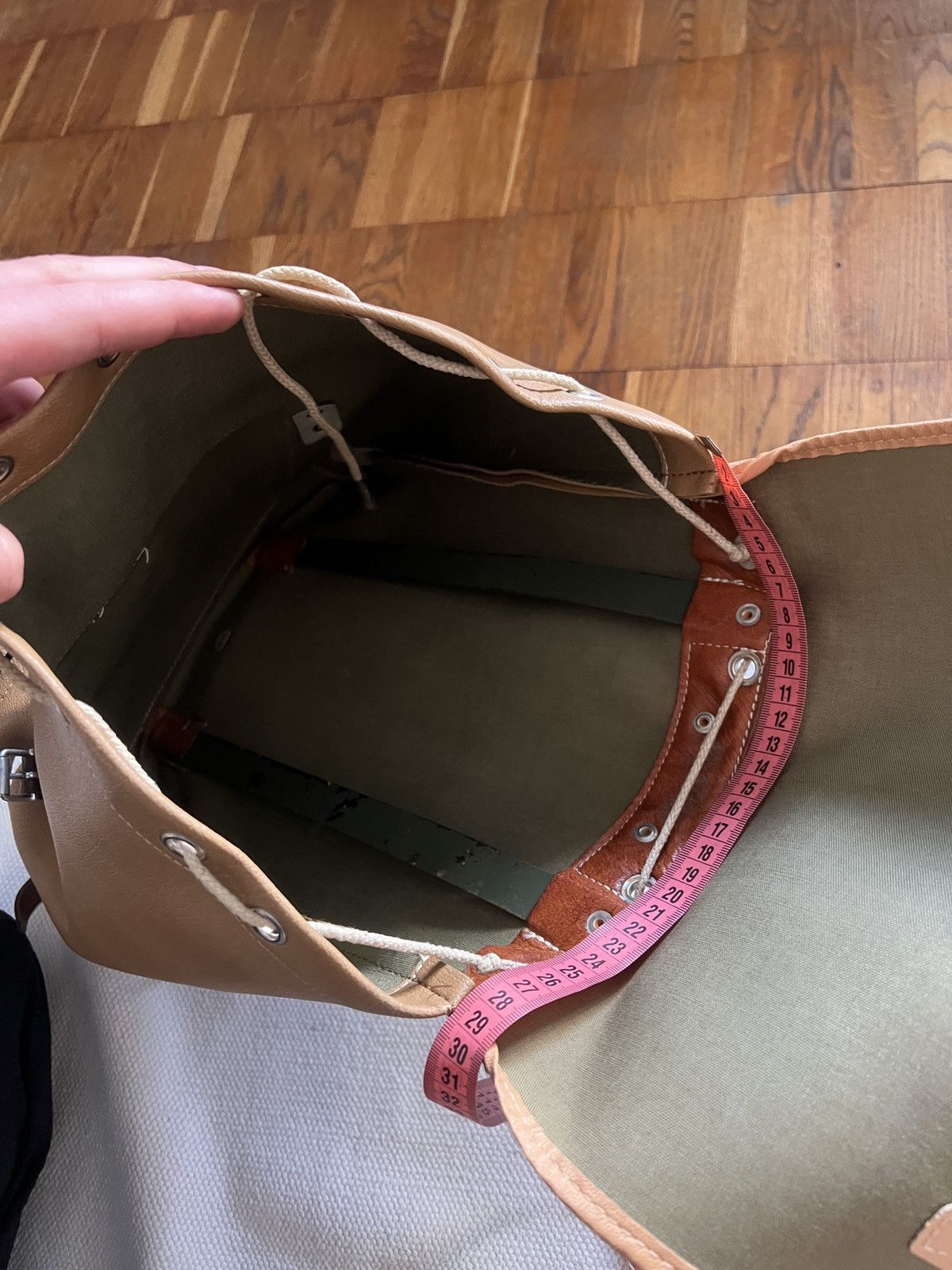 Japanese Brand × Vintage Vintage Army Military Hiking Riri 30s Leather Backpack Size ONE SIZE - 20 Thumbnail