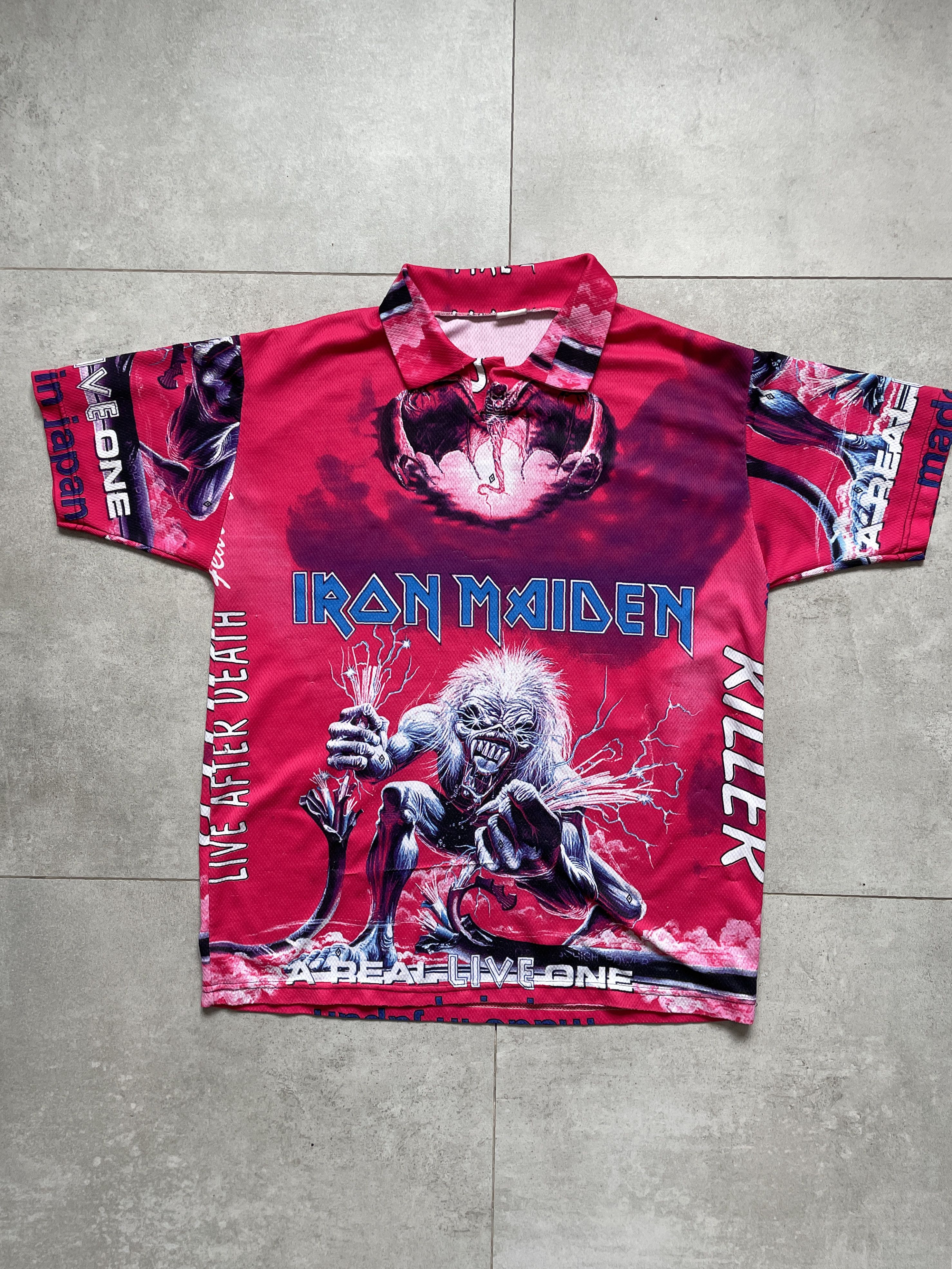Band Tees VINTAGE Y2K IRON MAIDEN LIVE AFTER DEAD PINK JERSEY Size US M / EU 48-50 / 2 - 1 Thumbnail