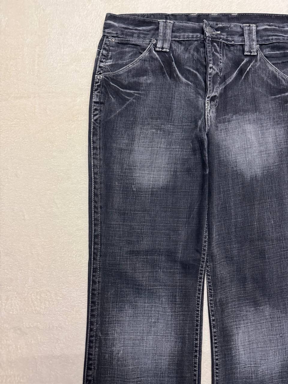 Japanese Brand FLARE 90s Style Devred Japanese Mudwash Distress Denim Jean Size US 33 - 4 Thumbnail