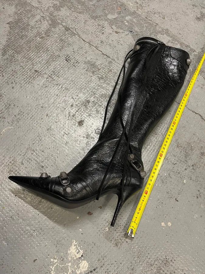 Balenciaga Balenciaga City Studded Cagole 90 Black Heels Boots Size US 7 / IT 37 - 8 Thumbnail
