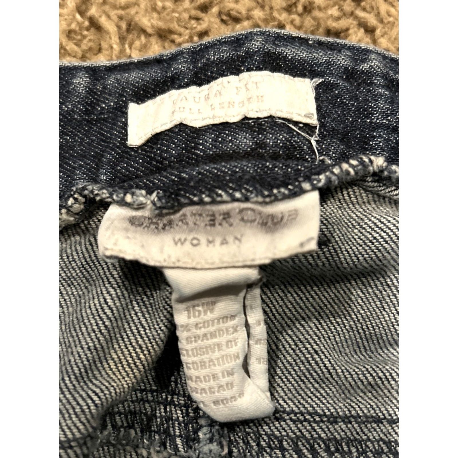 Charter Club Charter Club Jeans Women’s Denim Bootcut Cotton Blend 16W Blue A44 Regular Inseam 29" 37" Waist Pockets Mid Rise Size 38" / US 16 / IT 52 - 3 Thumbnail