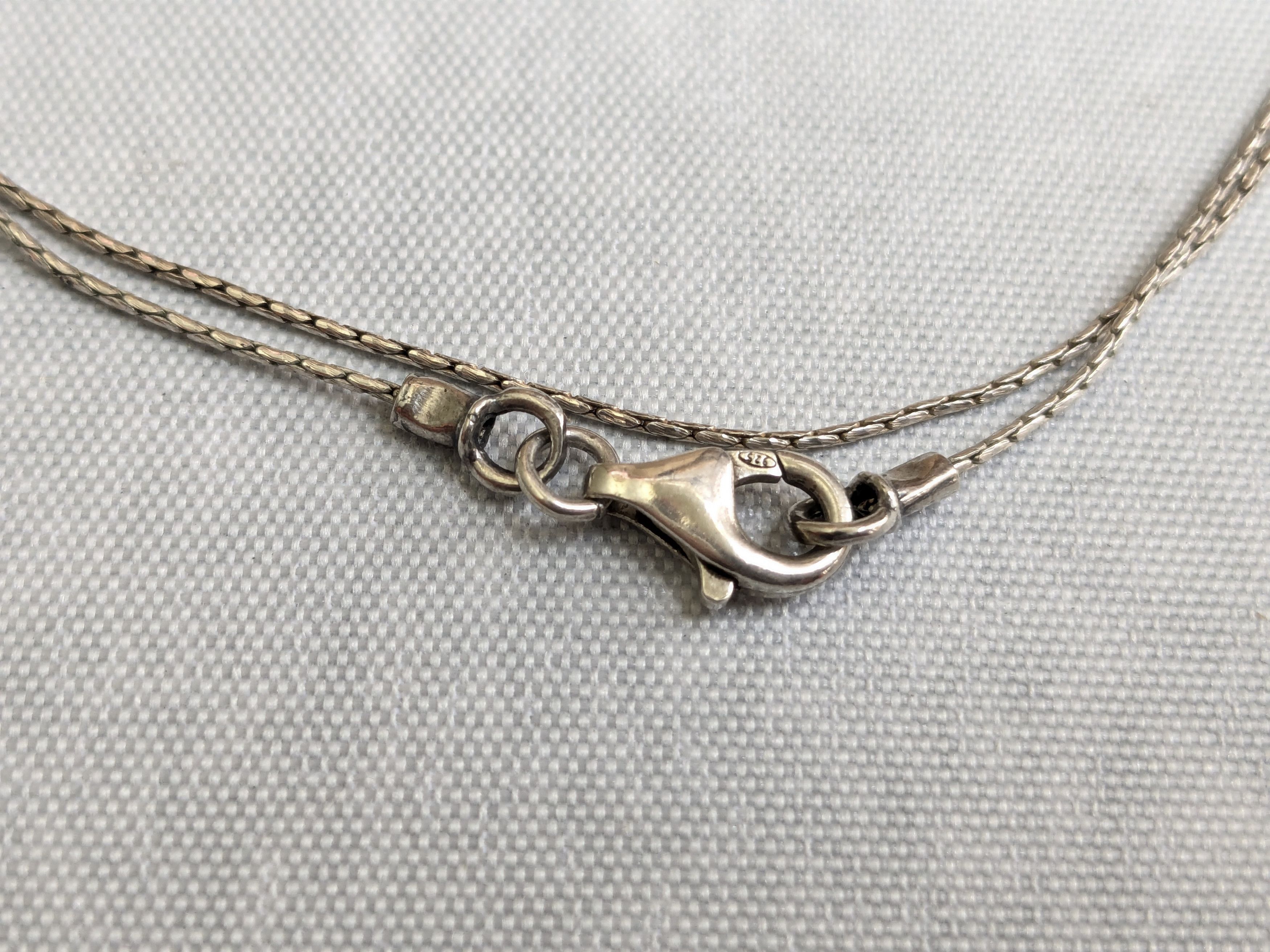 Jewelry Sterling Silver Necklace 18' Chain Size ONE SIZE - 2 Thumbnail