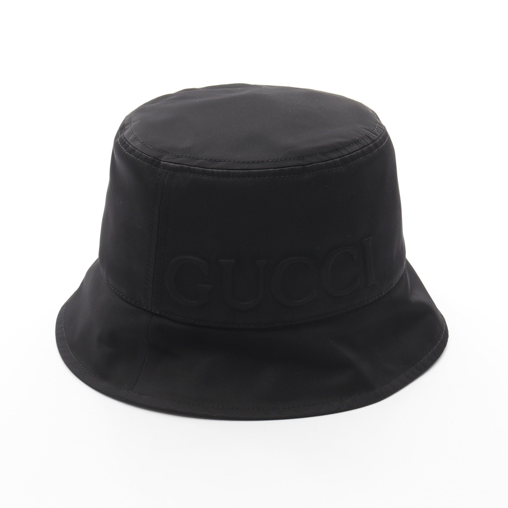 ハット Gucci Embroidered Nylon Blend Bucket Hat Reversible GG nylon bucket hat in dark green | GUCCI® UK