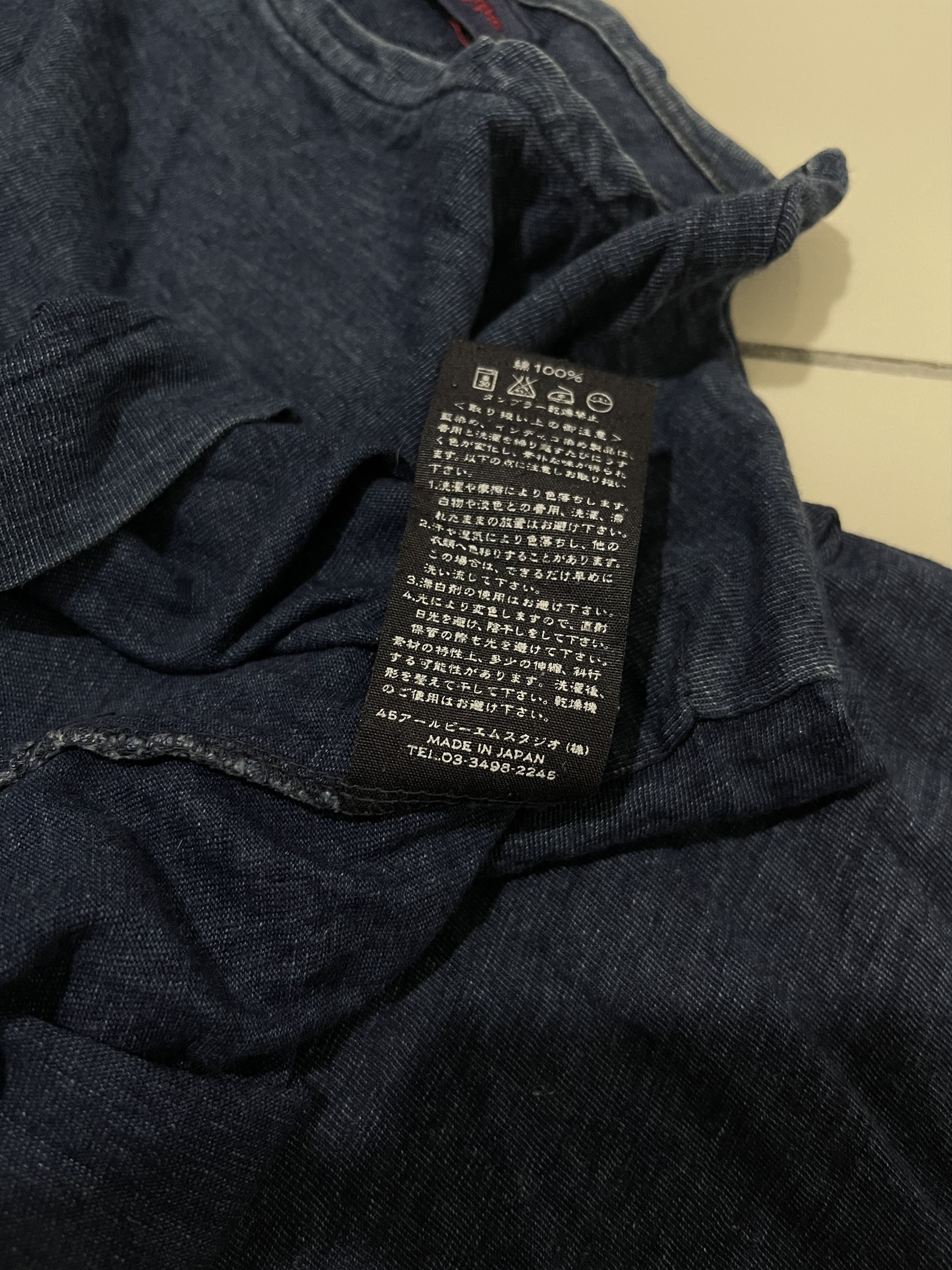 45rpm × Indigo 45rpm Indigo Dye T-Shirt Size US L / EU 52-54 / 3 - 6 Thumbnail