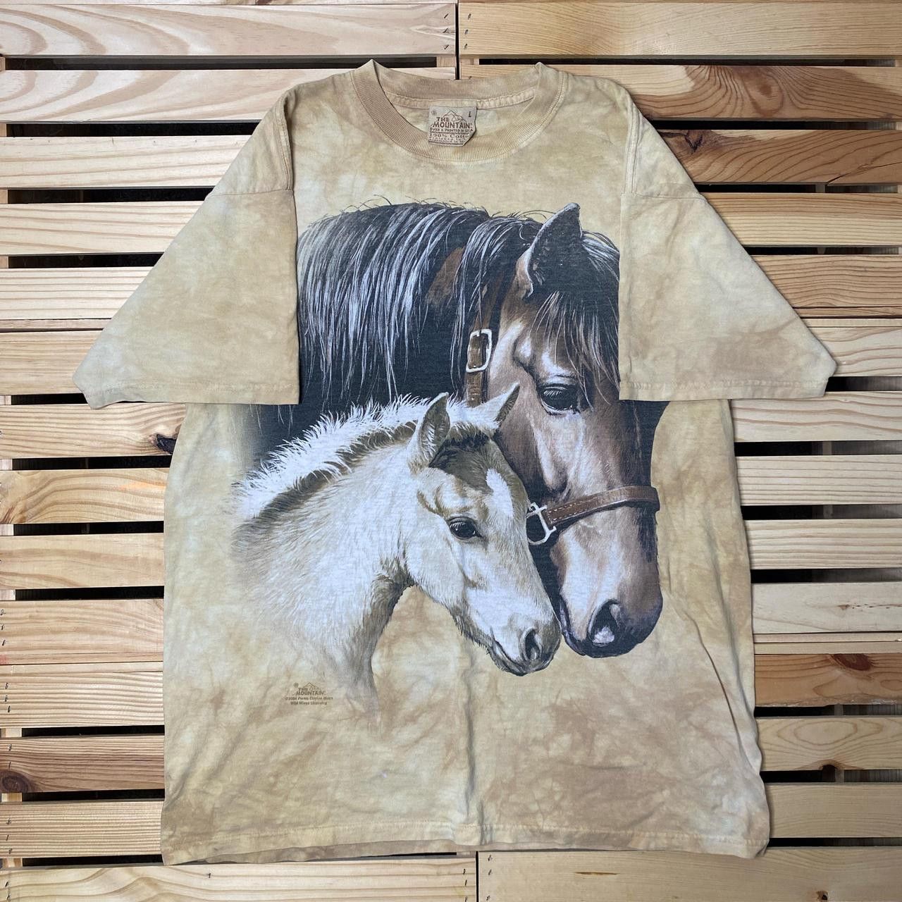 The Mountain Vintage The Mountain Tan Horse & Pony Nature Tee Size Large Size US L / EU 52-54 / 3 - 1 Thumbnail