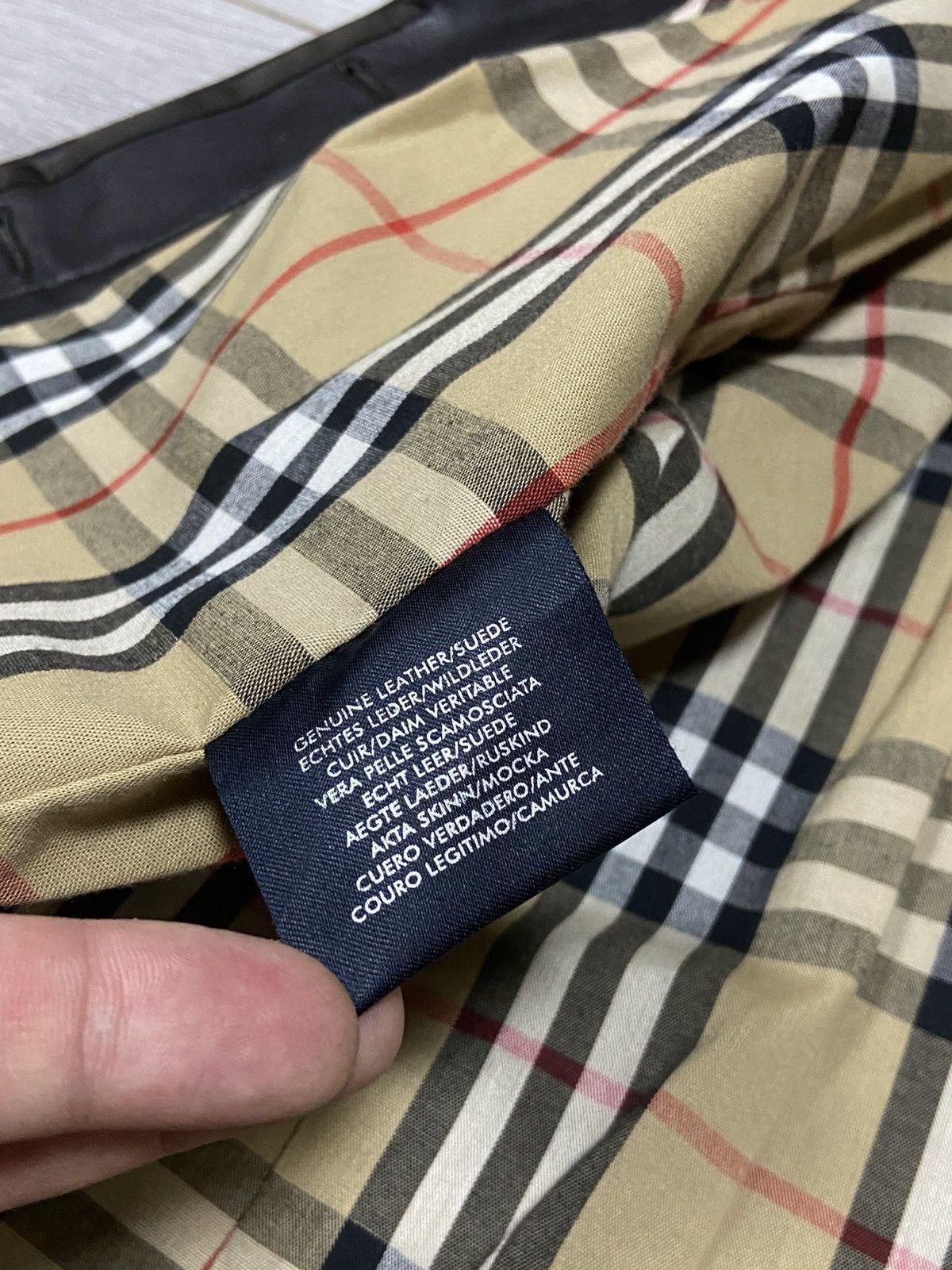 Burberry Burberry leather jacket nova check zip wool Size L / US 10 / IT 46 - 13 Thumbnail