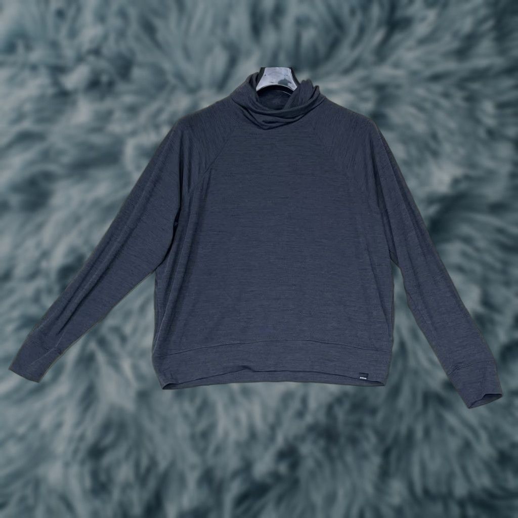 Prana prAna Sweatshirt Pullover Mock Neck Heathered Women's Size L Charcoal Gray Size L / US 10 / IT 46 - 1 Thumbnail