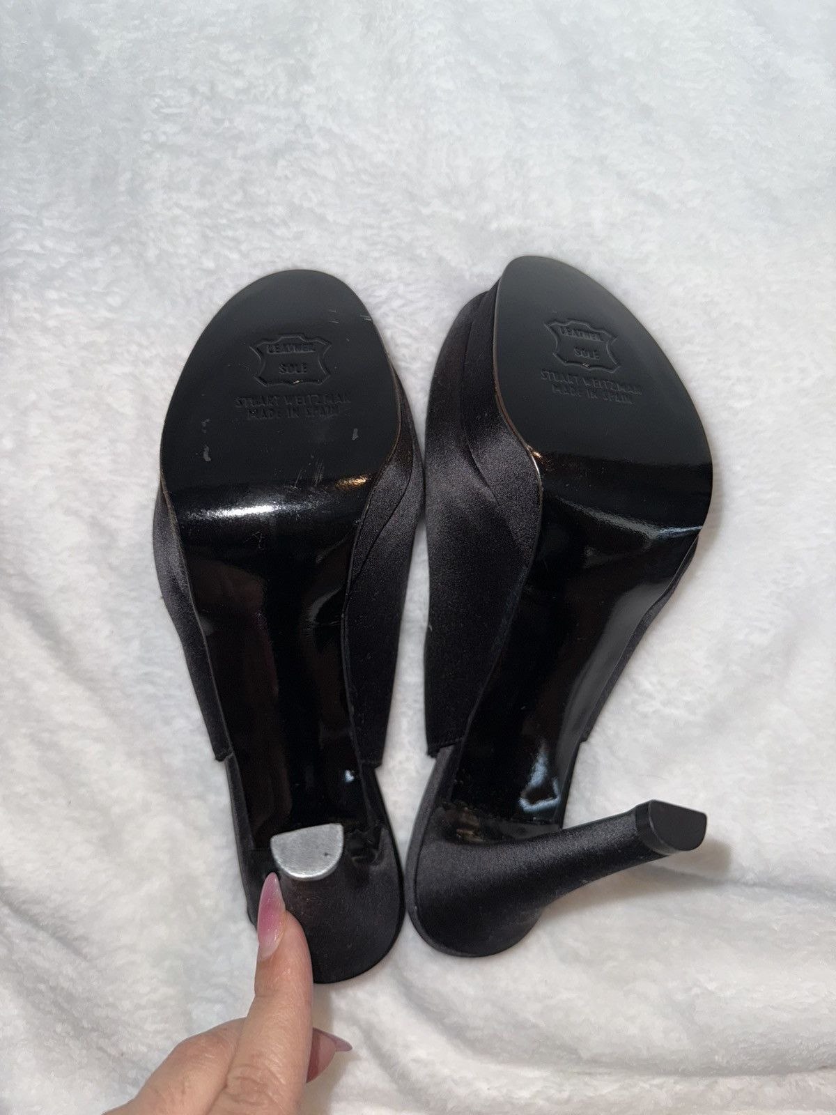 Stuart Weitzman Stuart Weitzman women's black slingback on heels Size 6 Size US 6 / IT 36 - 6 Thumbnail