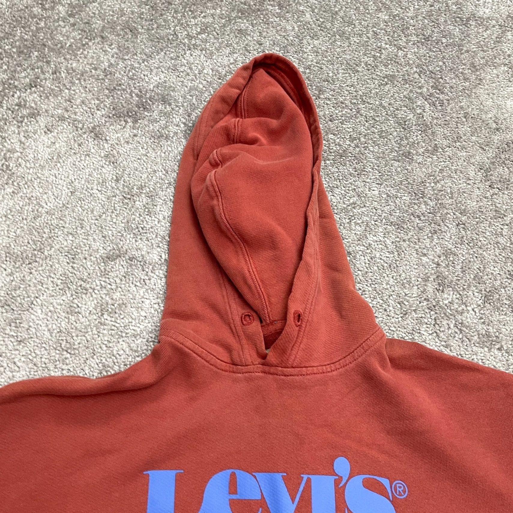 Levi's Levi's Hoodie Pullover Mens M Orange Graphic Print Hooded Relaxed Fit Casual Sweatshirt Size US M / EU 48-50 / 2 - 3 Thumbnail
