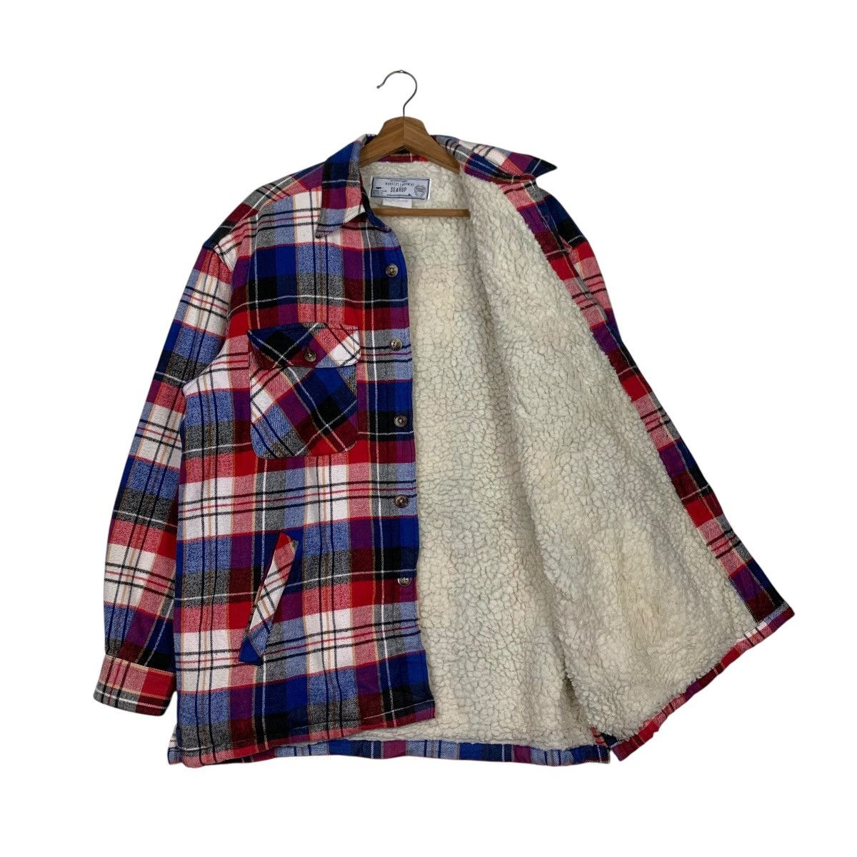 Flannel 90’s SEAHOP Fleece Lined Checked Flannel Jacket #2342-C105 Size US M / EU 48-50 / 2 - 9 Thumbnail