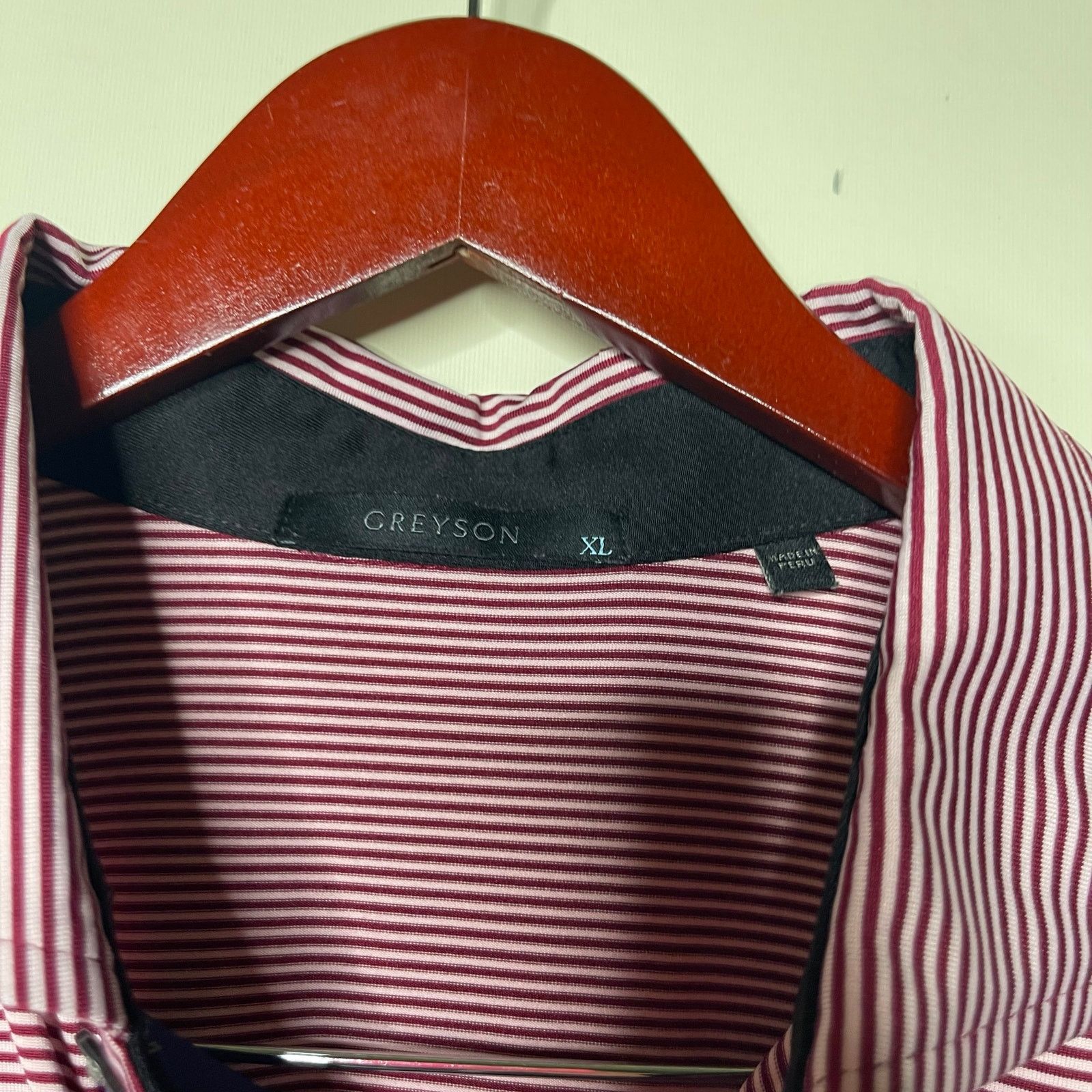 Other GREYSON Golf Polo Shirt XL red Striped Performance Size US XL / EU 56 / 4 - 2 Thumbnail