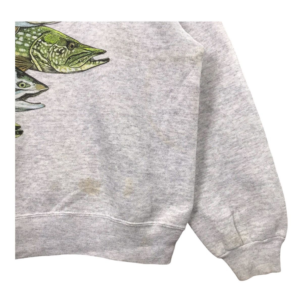 Hanes × Vintage Vintage 90’s Don Ray Harlequin Trout Fishing Sweatshirt Size US XL / EU 56 / 4 - 4 Thumbnail
