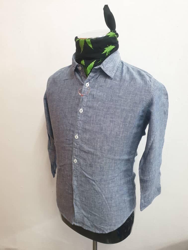 ABAHOUSE Abahouse Japanese brand blue colour chambray shirt Size US S / EU 44-46 / 1 - 11 Thumbnail