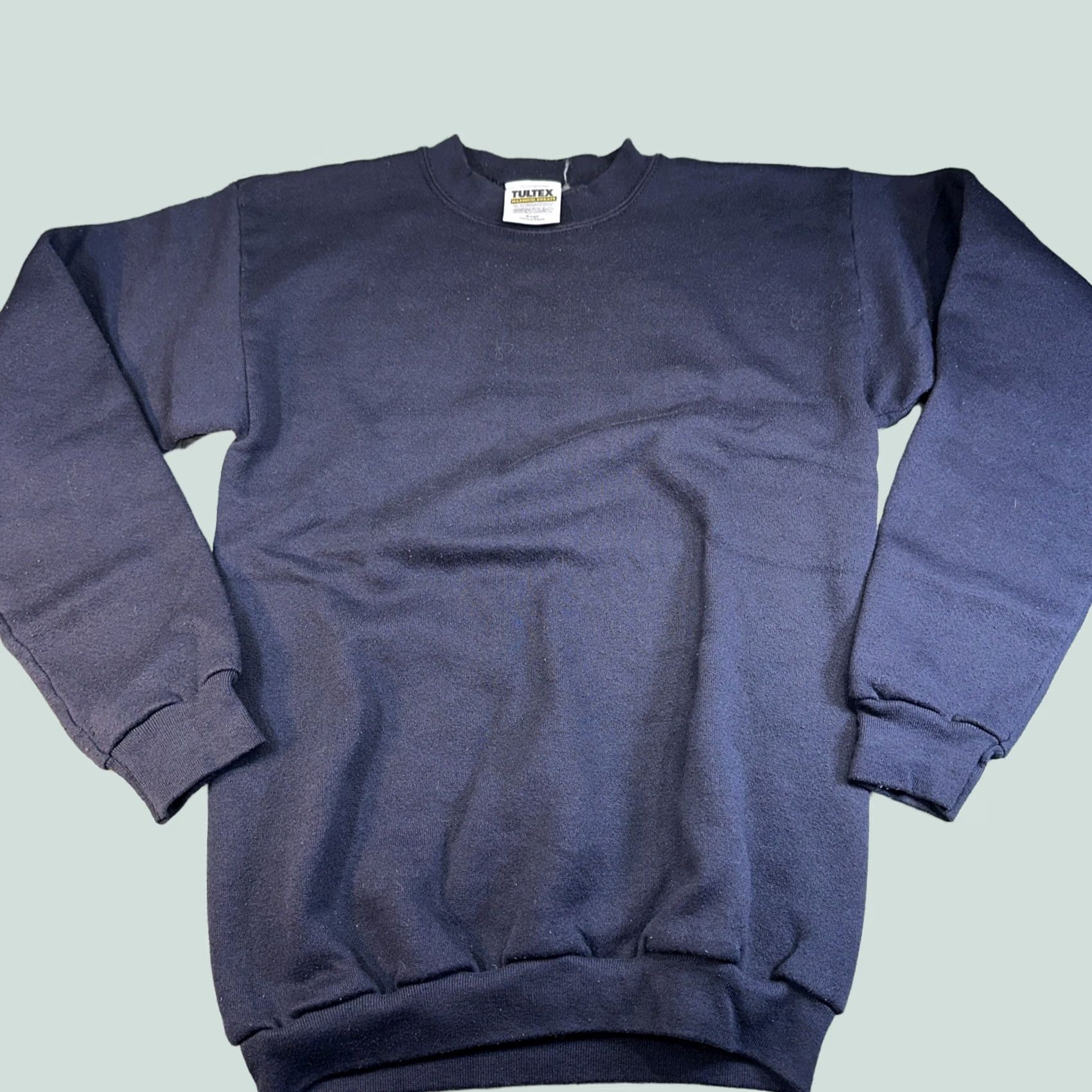 Tultex VINTAGE Tultex Men’s Crewneck Sweater Black Small Pullover Crew Neck Shirt (S) Mens Size US S / EU 44-46 / 1 - 1 Thumbnail