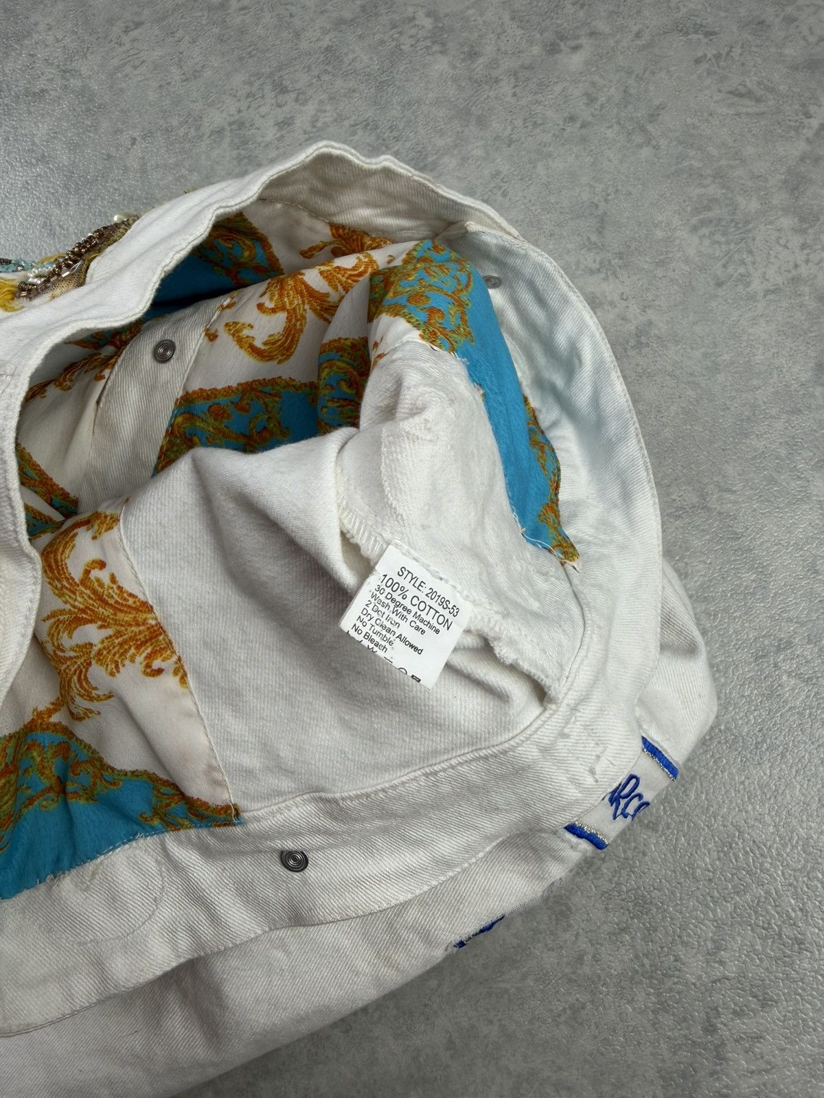 Other Antica Sartoria Capri White Denim Jacket Size XS Size XS / US 0-2 / IT 36-38 - 17 Thumbnail