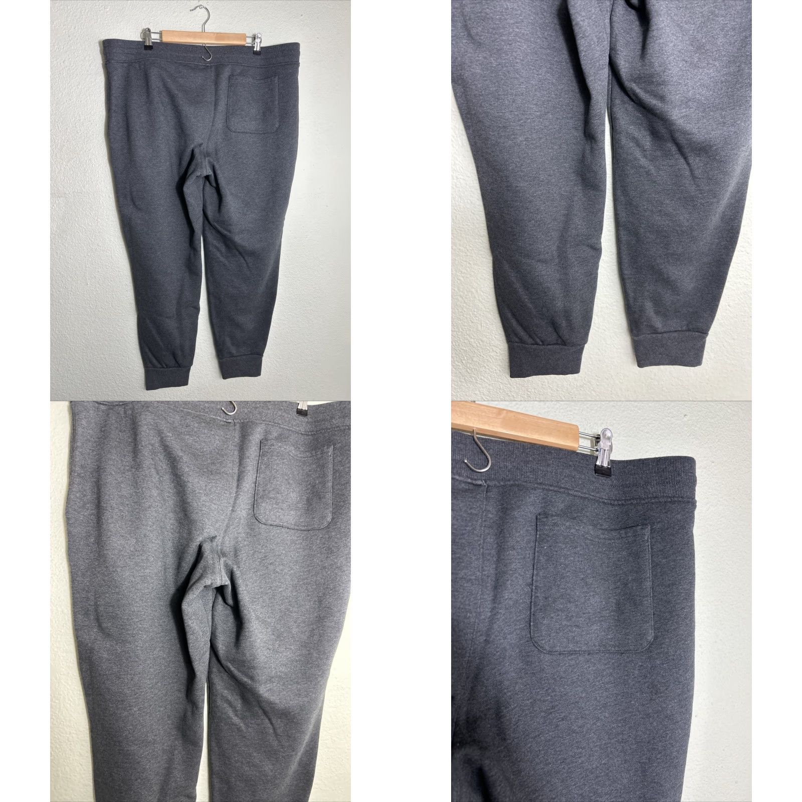 Vintage True Classic Fleece Joggers Mens 2XL Charcoal Gray Slim/Tapered Pockets Elastic Waist Casual Activewear Lounge Set? Size US 39 - 8 Thumbnail