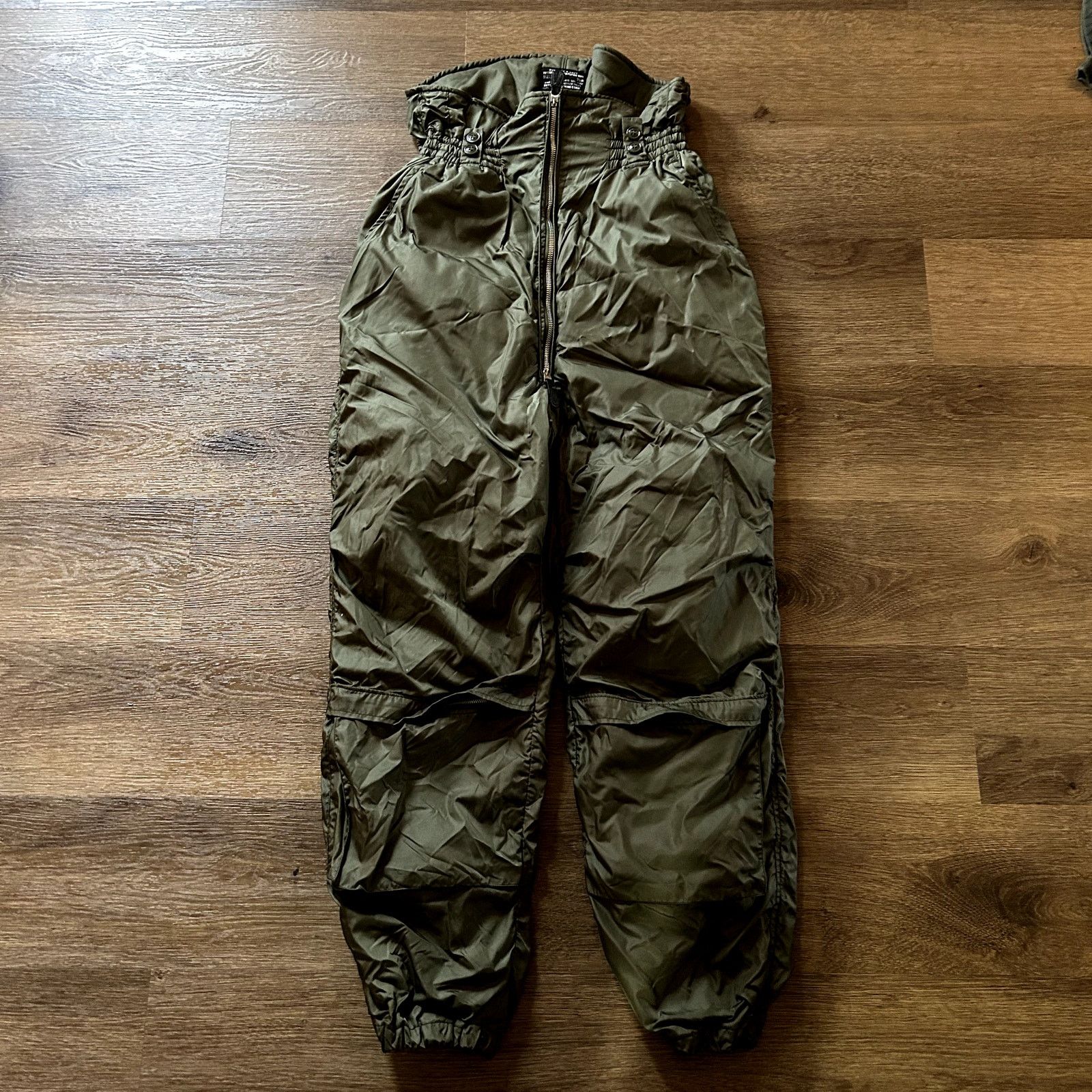 Vintage 1960s Green US Navy Flying Trouser Winter Pants