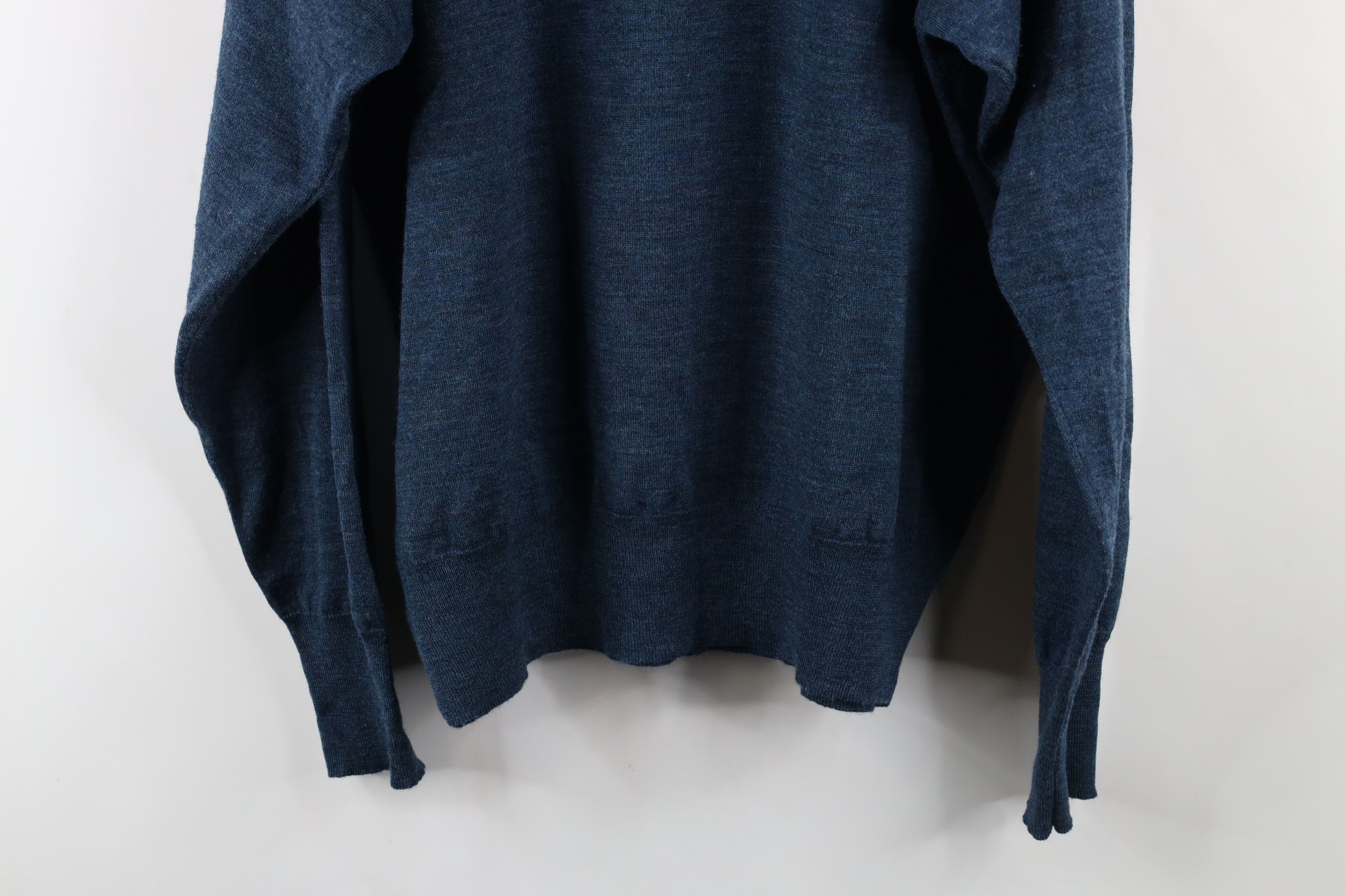 Vintage Vintage 90s Streetwear Wool Knit V-Neck Sweater Heather Blue Size US XL / EU 56 / 4 - 8 Thumbnail