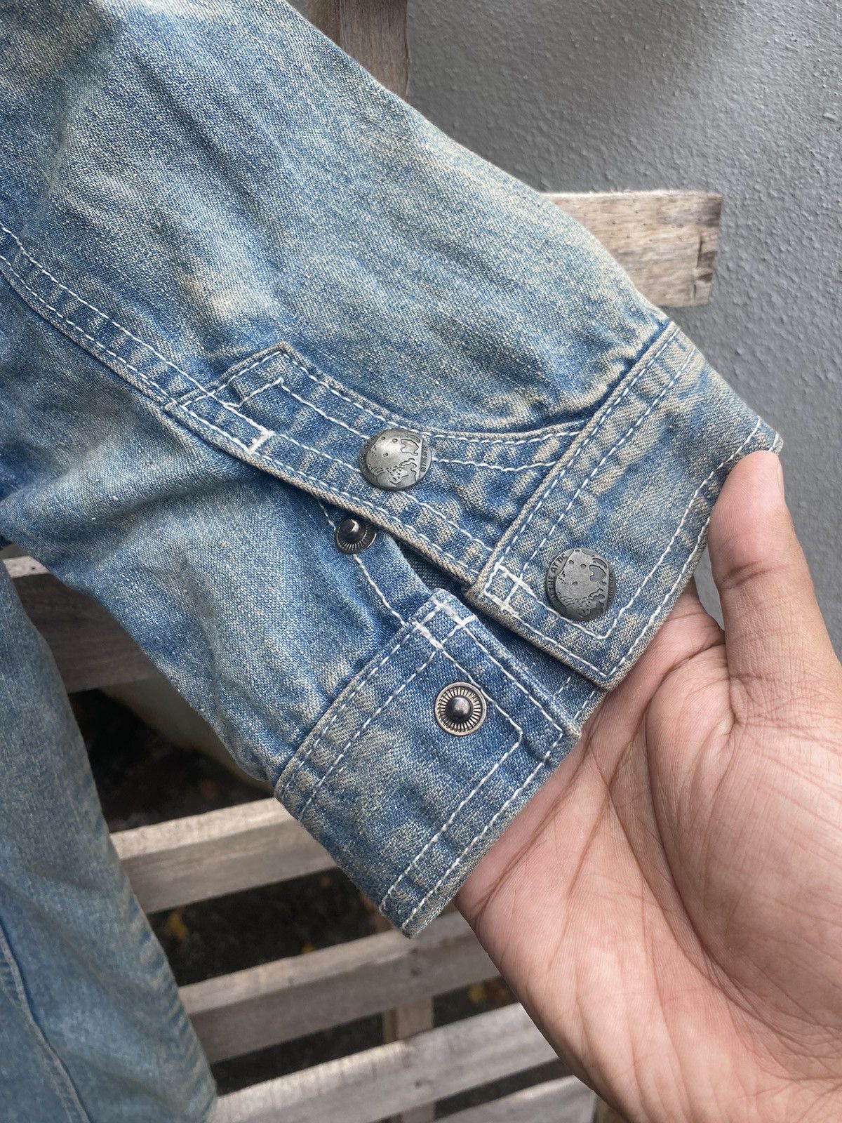 If Six Was Nine Vintage In The Attic Seditionaries Denim Shirt Size M / US 6-8 / IT 42-44 - 9 Thumbnail