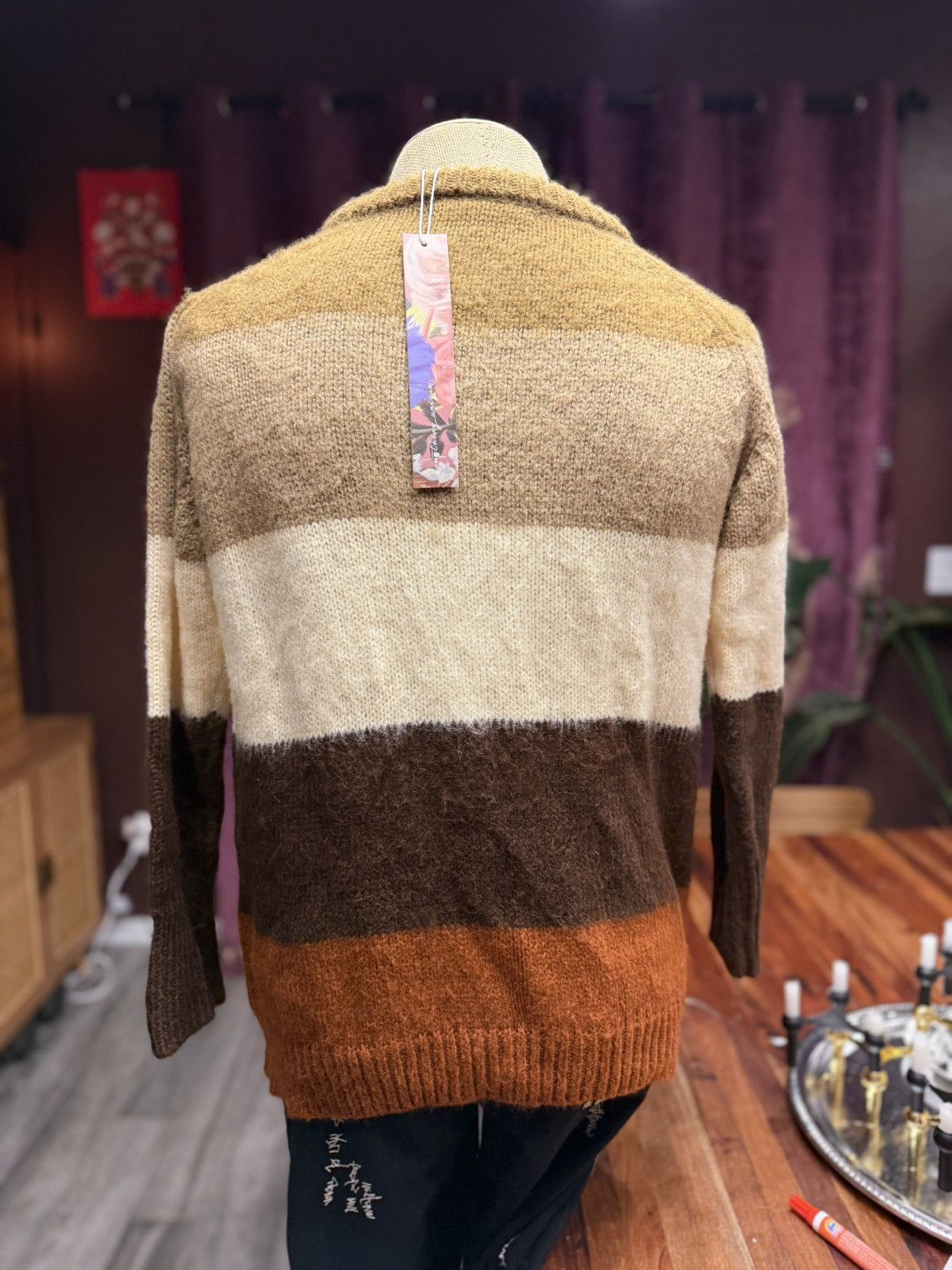 Other CHINSTUDIO Color Block Knit Sweater – Earth Tone Stripes Size M / US 6-8 / IT 42-44 - 5 Thumbnail