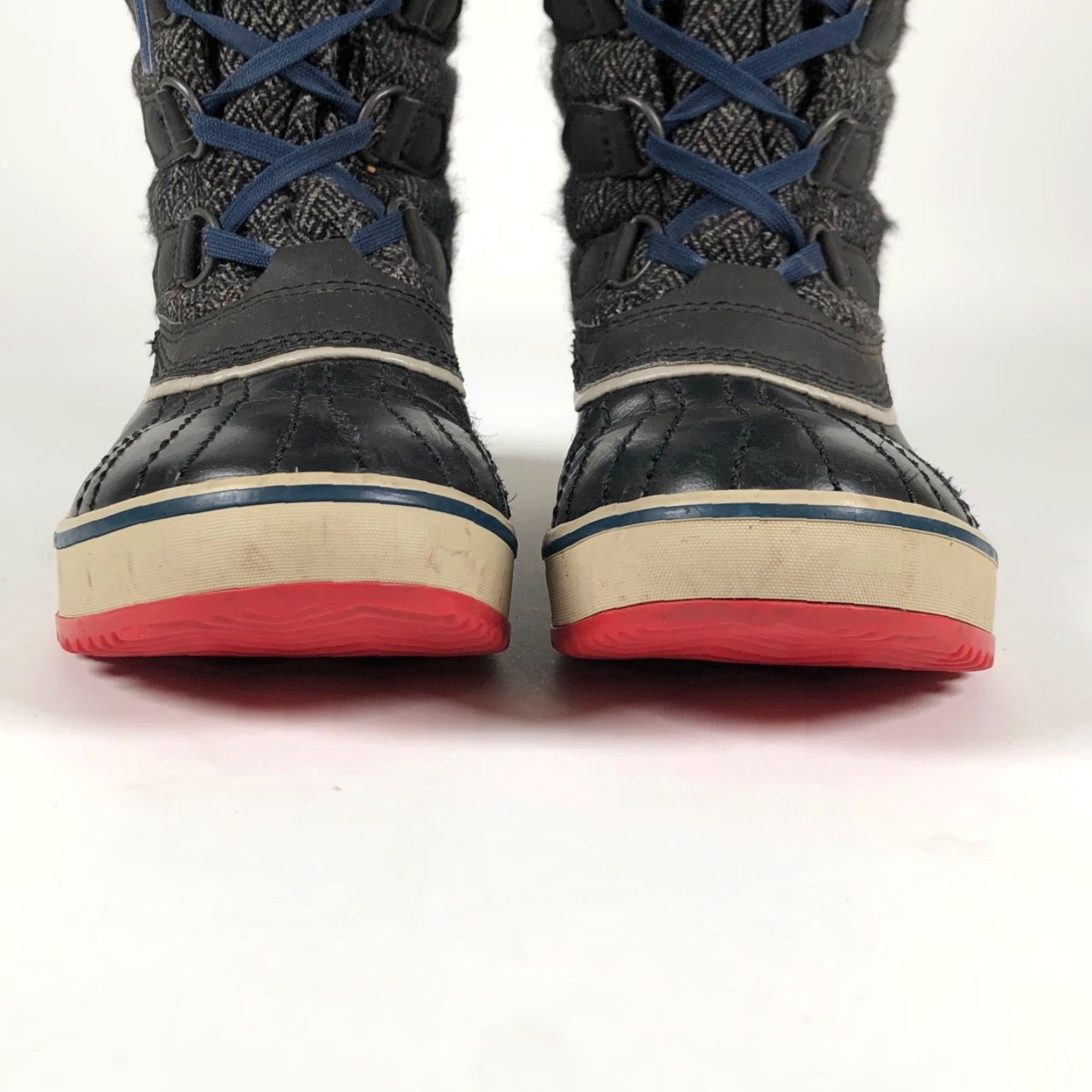 SOREL Sorel Tivoli Womens Snow Boot Gray Tweed Wool Waterproof Lace Up Mid-Calf Round Toe Fur Trim Winter Boots Women's 8 US Size US 8 / IT 38 - 4 Thumbnail