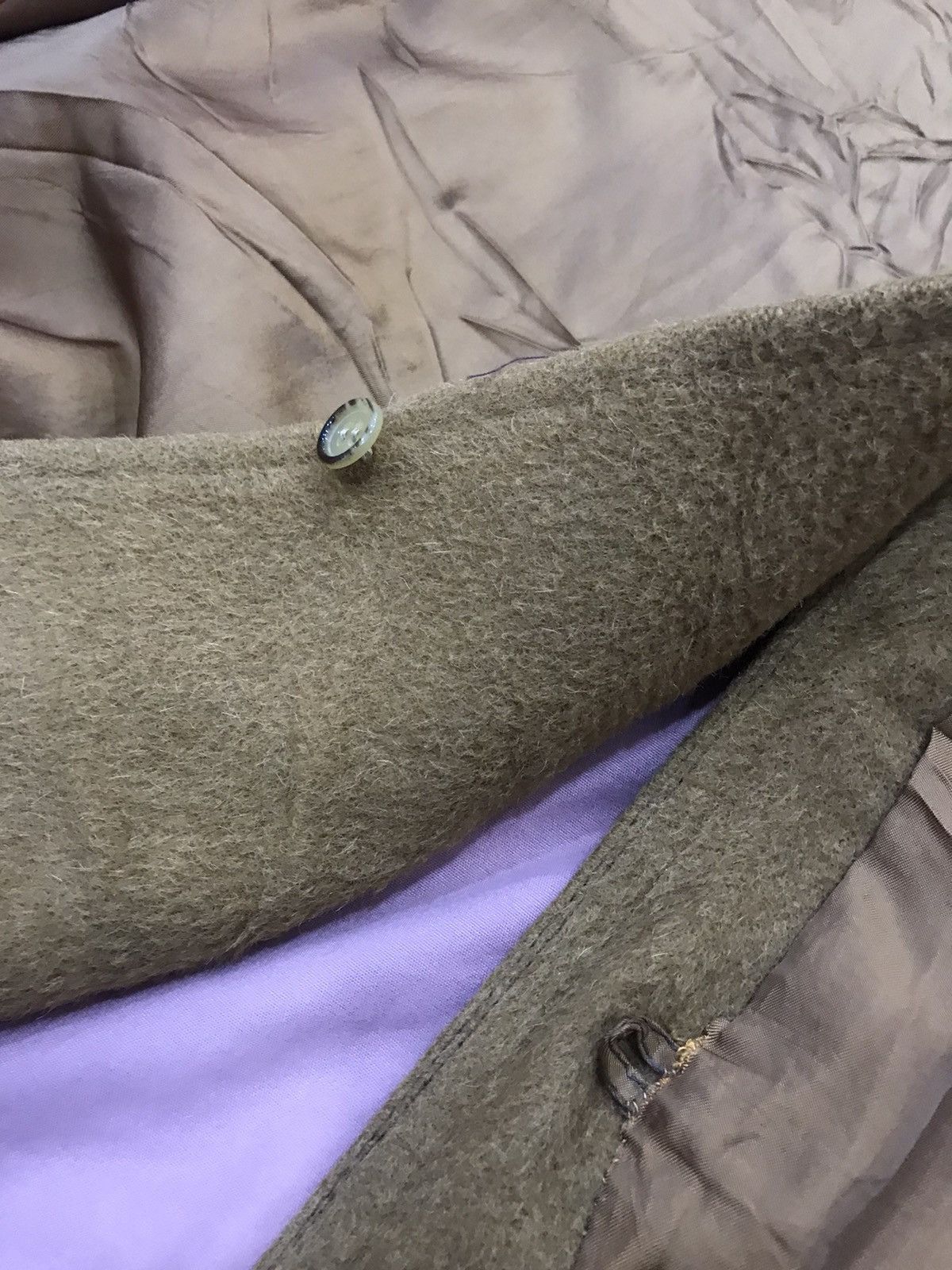 Vintage ALPACA WOOL long hair camel fuzzy coat Size US M / EU 48-50 / 2 - 8 Thumbnail