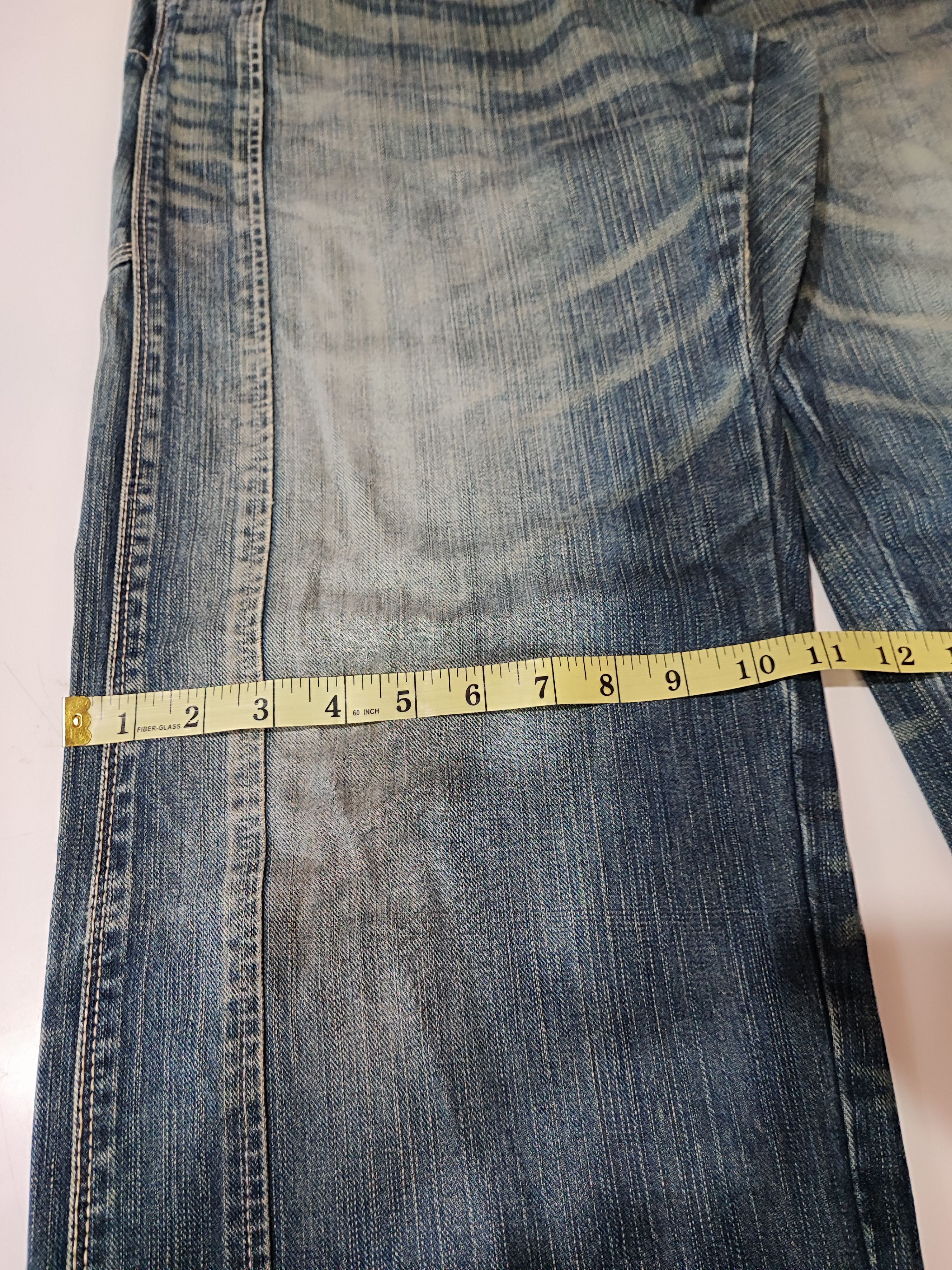 Number (N)ine Vintage Edwin XV Distressed Denim Baggy Pants Size US 35 - 14 Thumbnail