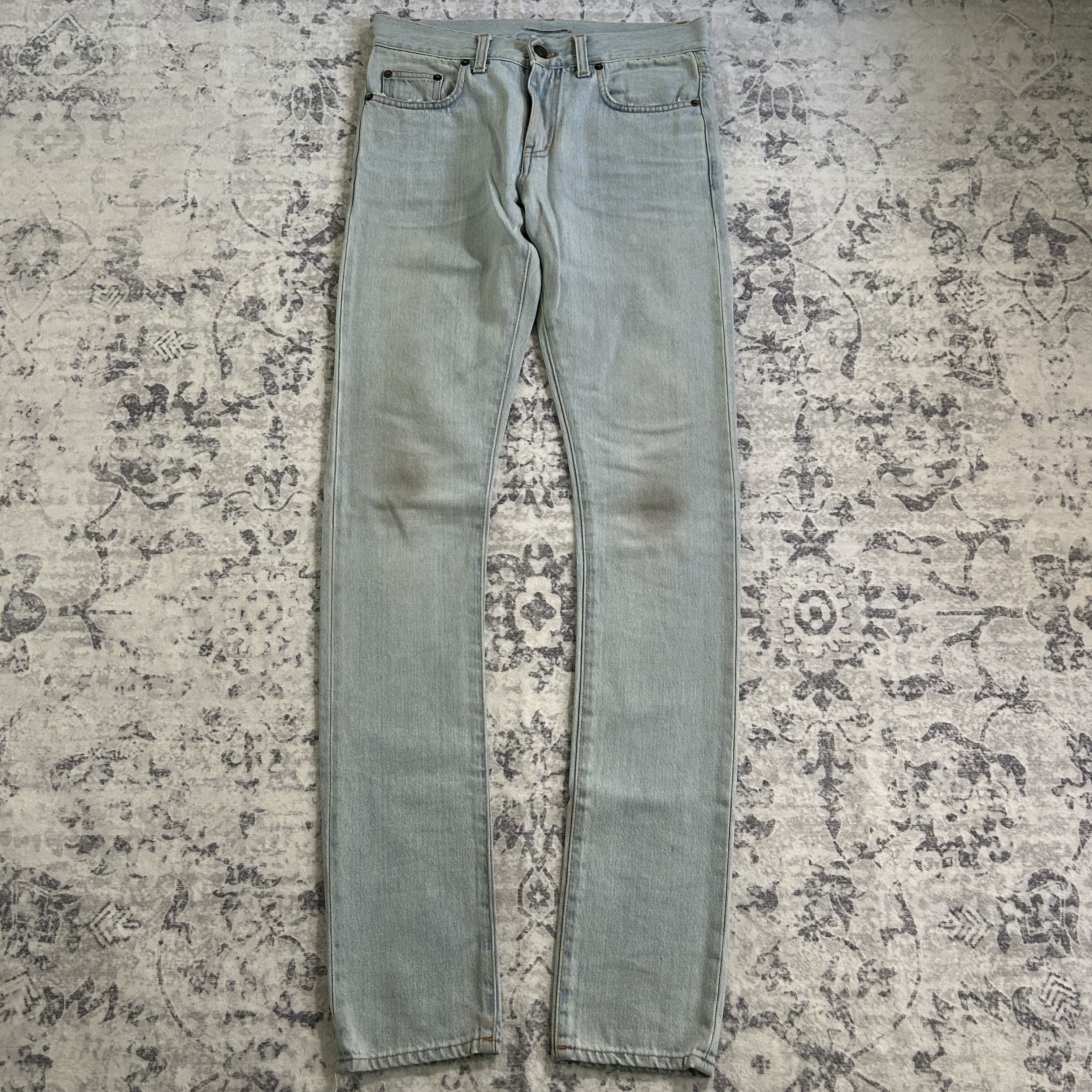 Saint Laurent Paris D02 Faded Blue Jeans