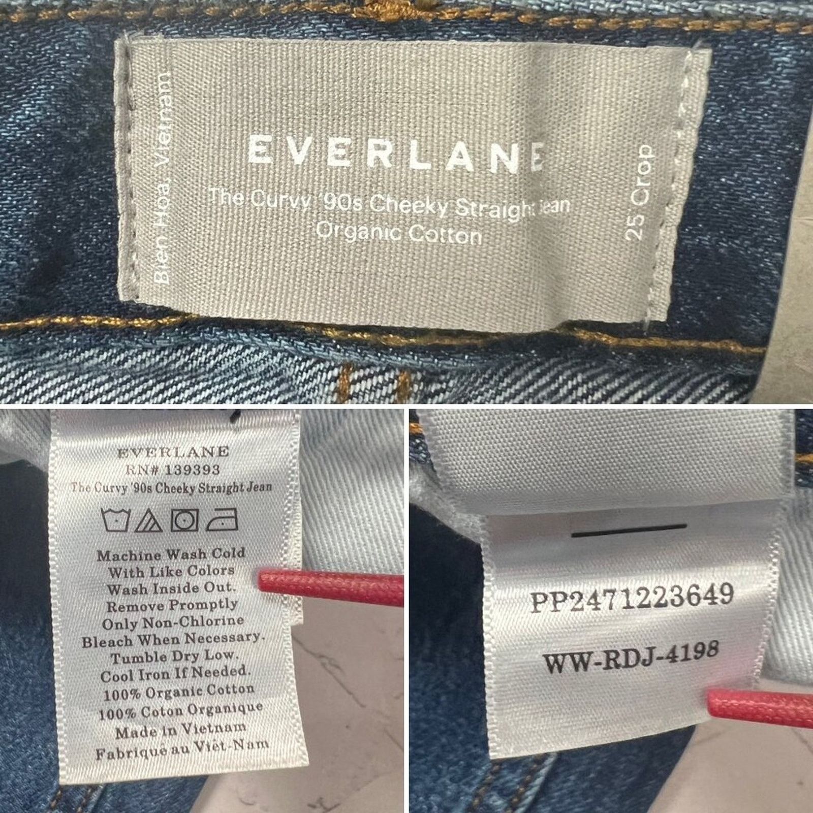 Everlane Everlane Curvy 90s Cheeky Straight Crop Jeans Womens 25 Orga Size 25" / US 0 / IT 36 - 3 Thumbnail