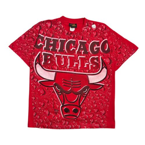 Vintage Chicago Bulls Water Print T-Shirt