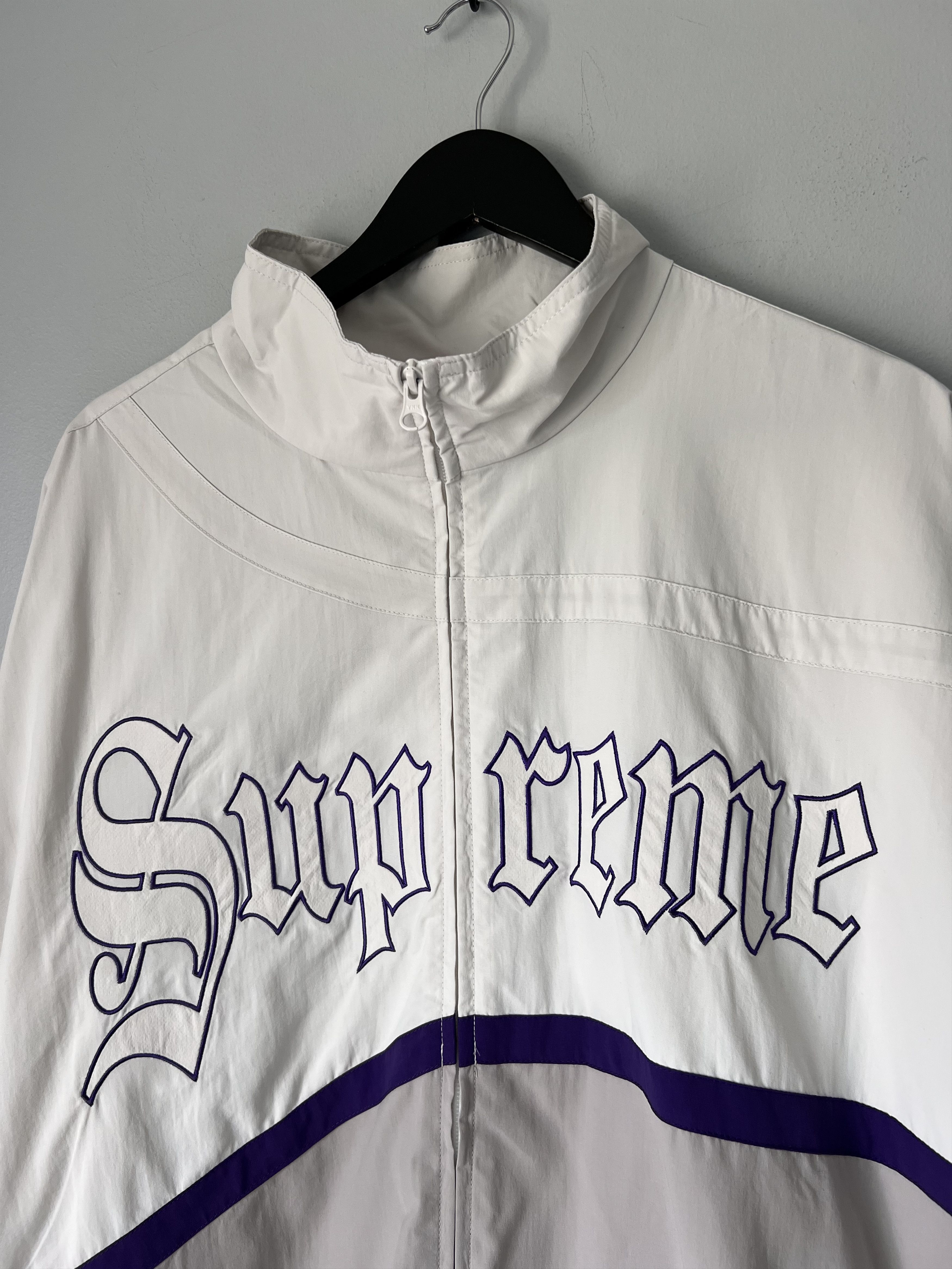 ジャケット・アウター Supreme Old English Track Jacket White Buy Supreme Old English Track Jacket 'White' - SS25J32 WHITE
