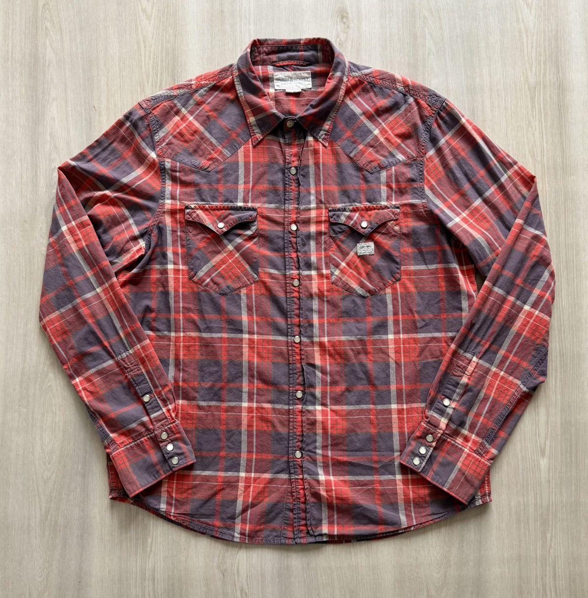 Polo Ralph Lauren Denim Supply Ralph Lauren Pearl Snap Sz XL Casual Western Size US XL / EU 56 / 4 - 1 Thumbnail