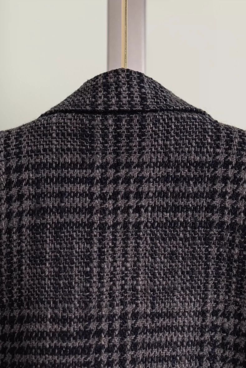 Yohji Yamamoto Yohji Yamamoto size s Grey and black striped double-breaste Size 36R - 5 Thumbnail