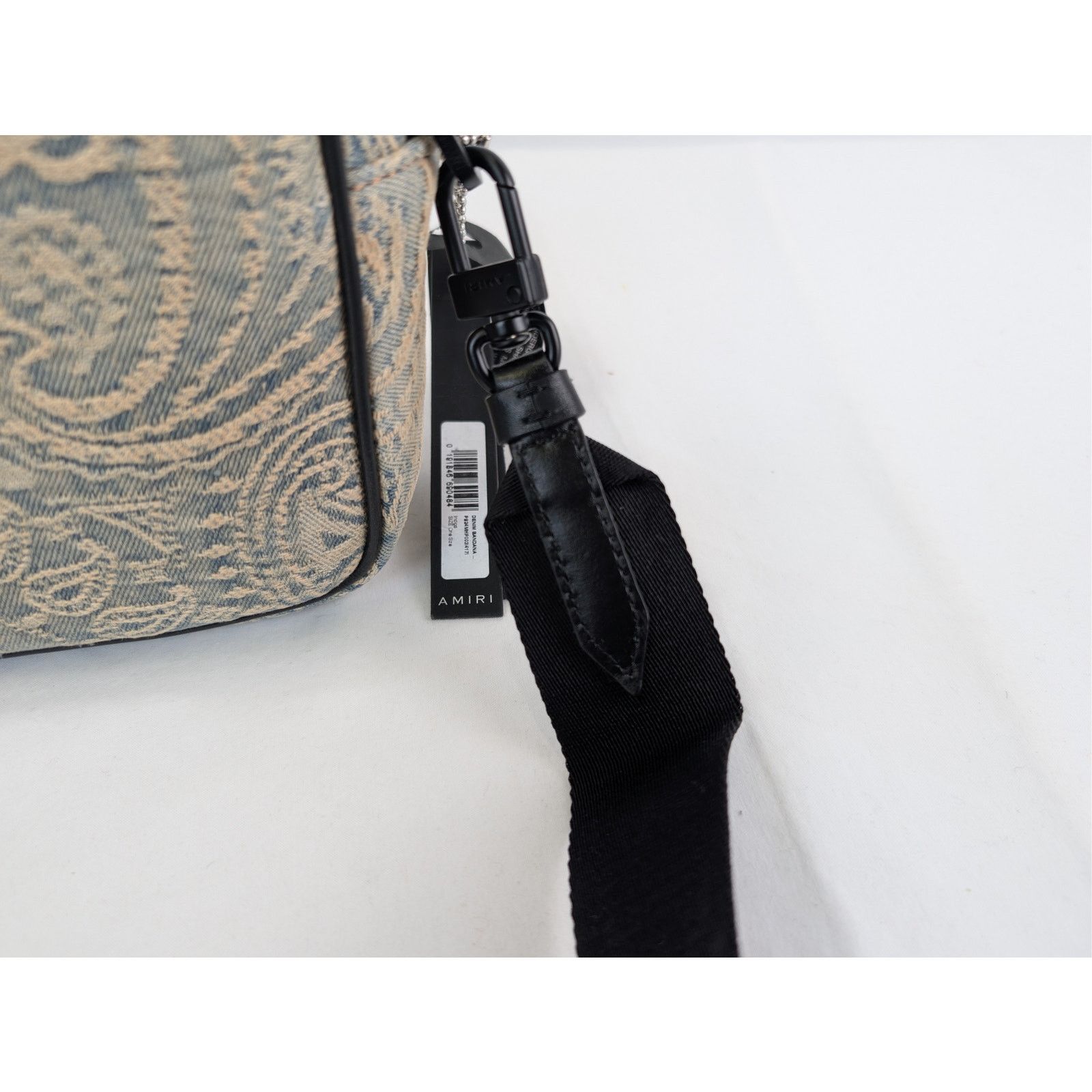 Amiri o1rshd1 Size: OS / Denim Bandana Jacquard Backpack in Indigo Size ONE SIZE - 14 Thumbnail