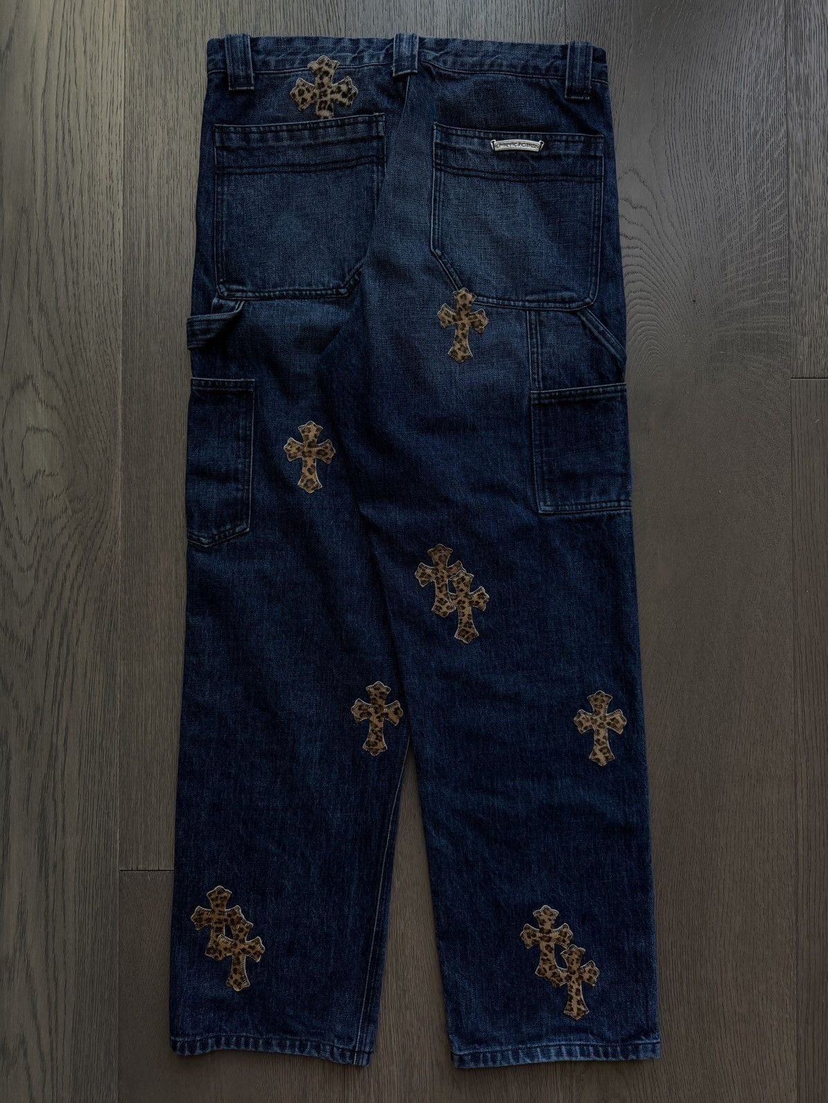 Chrome Hearts Chrome Hearts Turbo Diesel Cheetah Cross Patch Blue Jeans Size US 32 / EU 48 - 6 Thumbnail