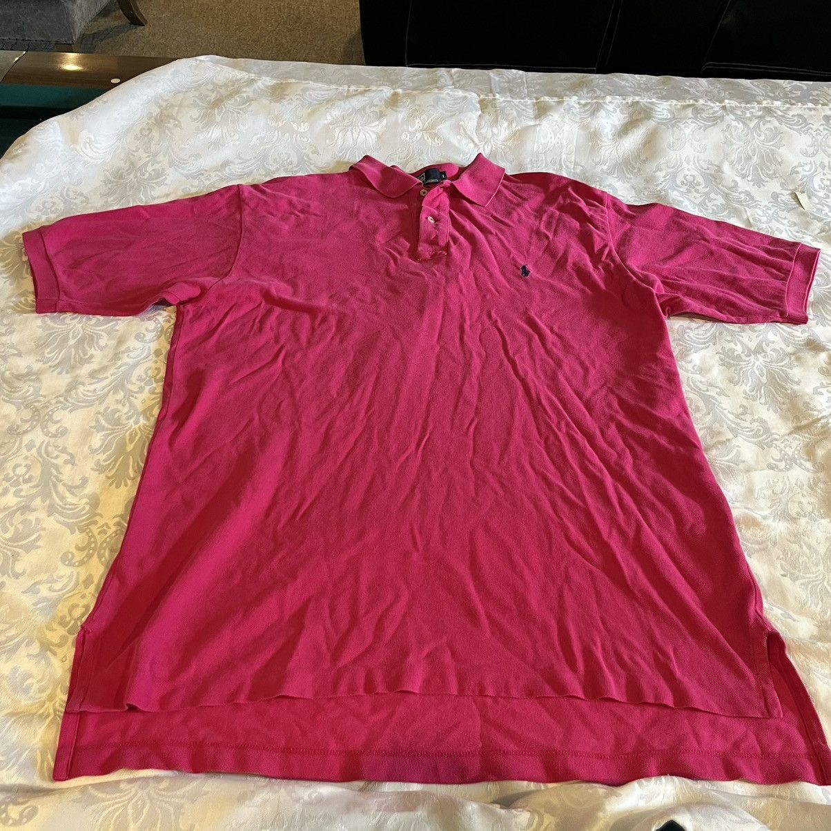 Polo Ralph Lauren Polo Ralph Lauren Custom Slim Fit Solid Mesh Hot Pink Size US L / EU 52-54 / 3 - 3 Thumbnail