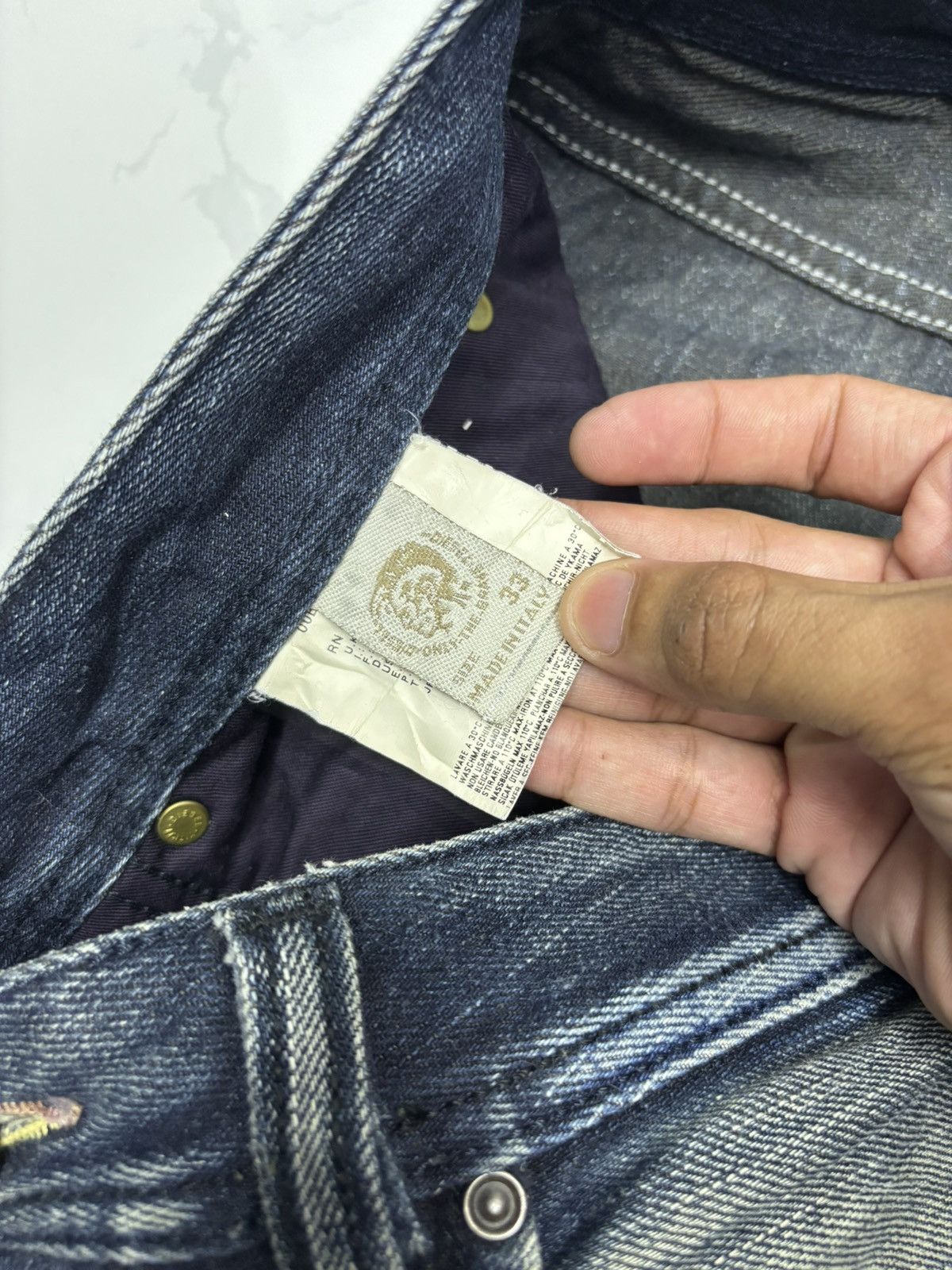 Diesel BAGGY🔥DIESEL DISTRESSED BAGGY DENIM JEANS Size US 33 - 11 Thumbnail