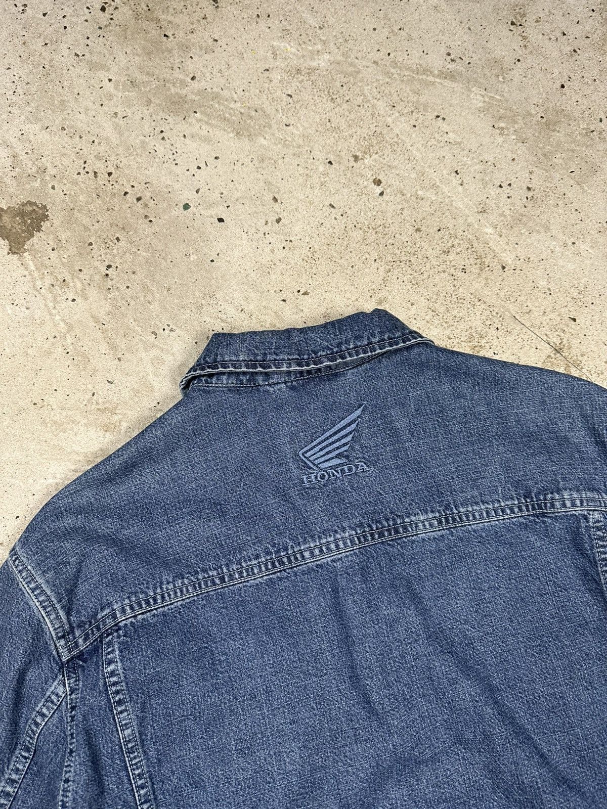 Honda Vintage Y2K Honda Racing Denim Jeans Trucker Jacket Size US L / EU 52-54 / 3 - 11 Thumbnail