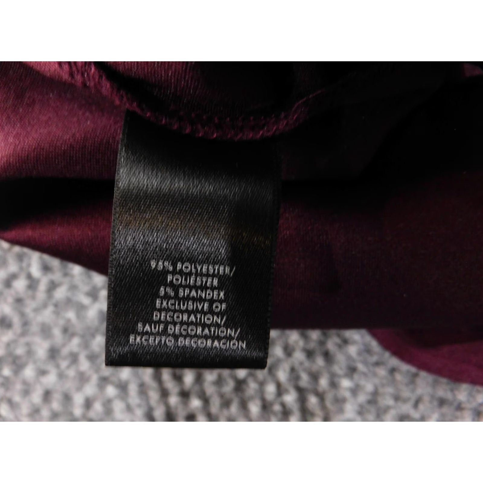 Ann Taylor VINTAGE Ann Taylor Shirt Womens Large Burgundy V Neck Bell Sleeve Ruffle Cuffs Stretch Size L / US 10 / IT 46 - 7 Thumbnail