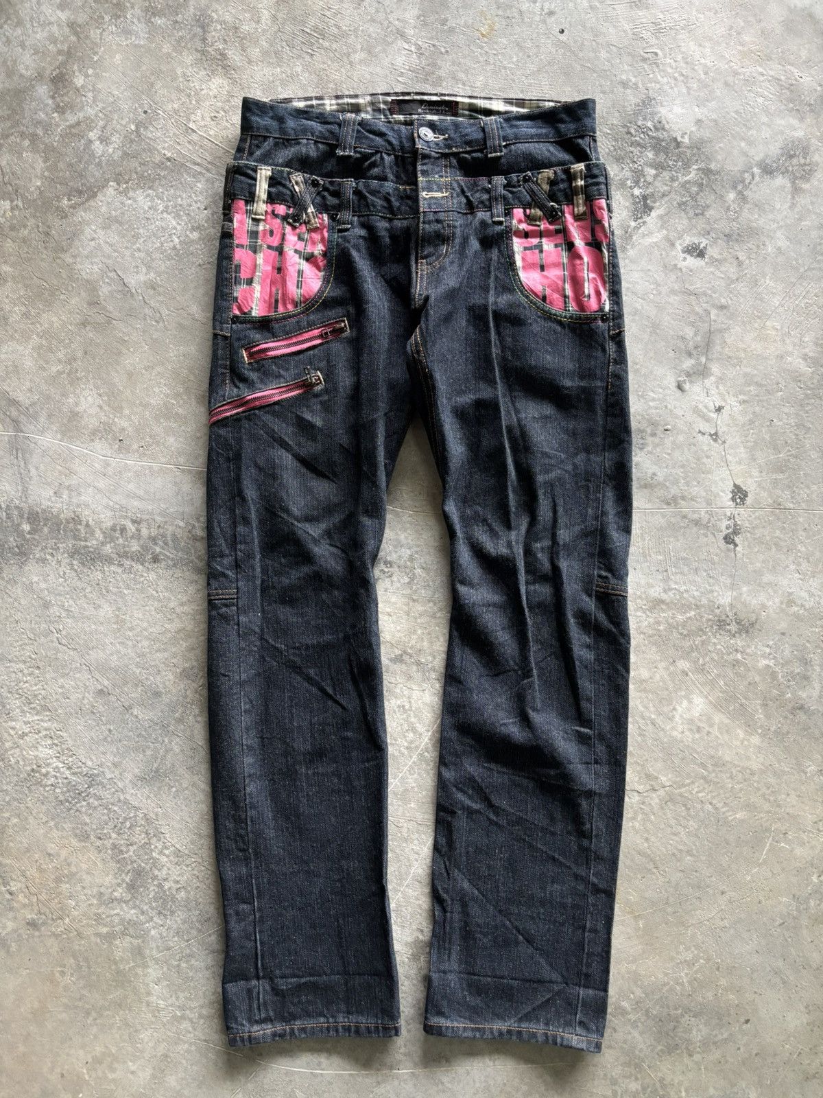 Hysteric Glamour Double waist dominated handcrafted jeans punk japanese jeans Size US 33 - 1 Thumbnail