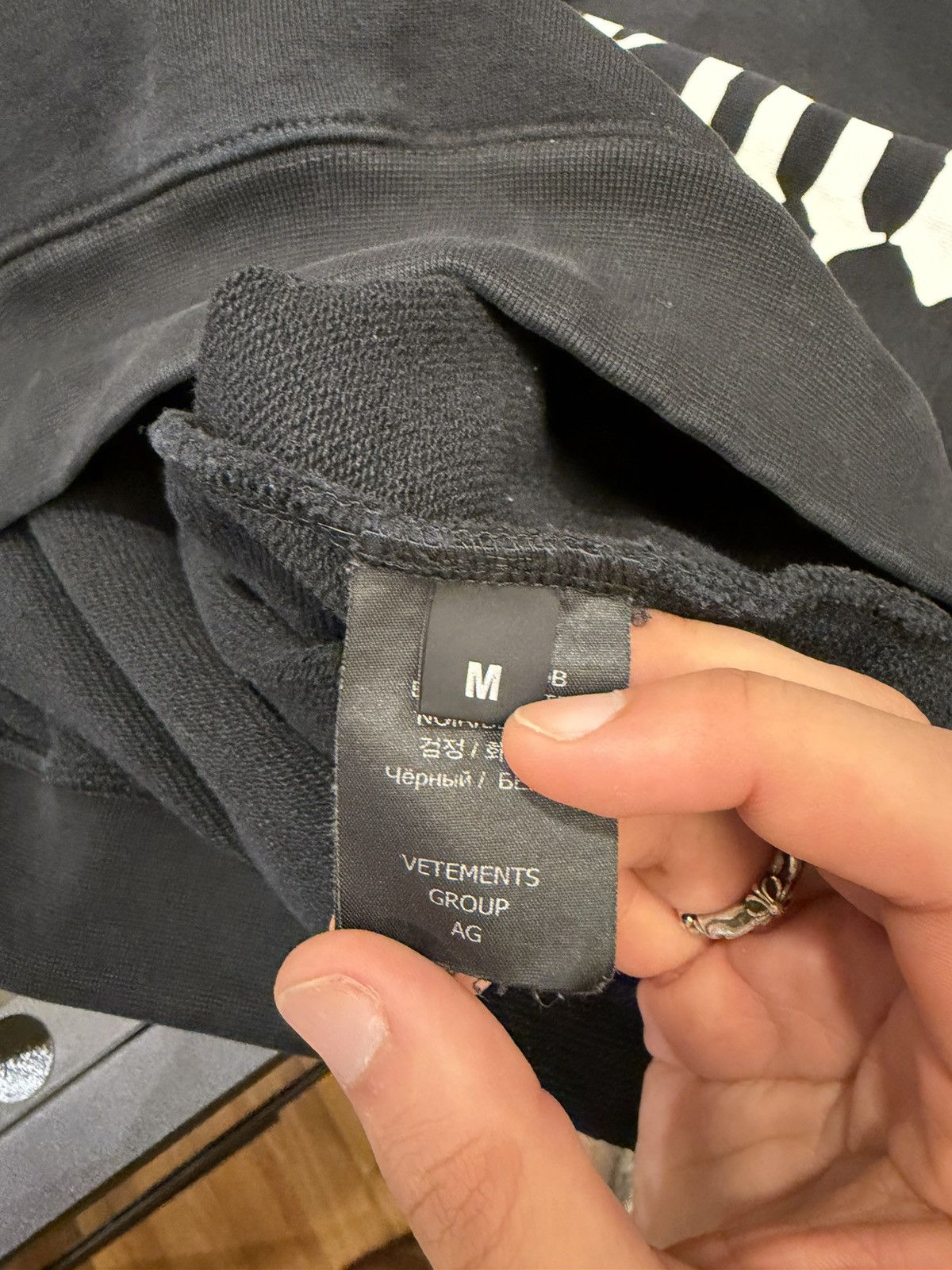 Vetements Vetements Gothic Black Label Hoodie Size US M / EU 48-50 / 2 - 4 Thumbnail