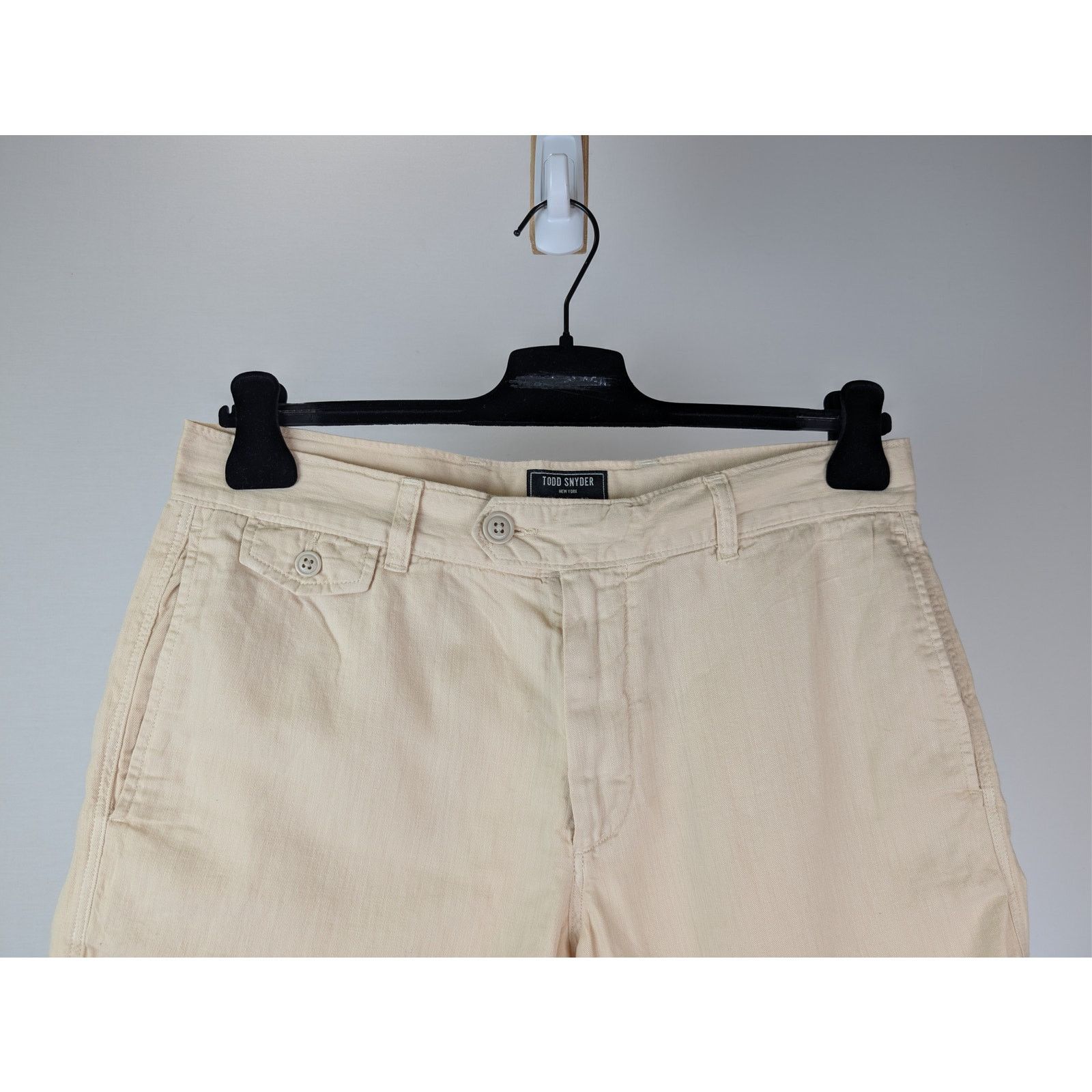 Todd Snyder o1rshd1 CC20 Cotton-Linen Chino Shorts in Light Beige/Cream Size US 32 / EU 48 - 3 Thumbnail