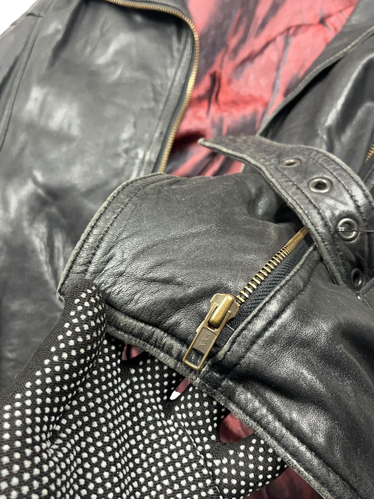 Vintage Vintage Leather Biker Belted Jacket Avant Garde Size US XL / EU 56 / 4 - 10 Thumbnail